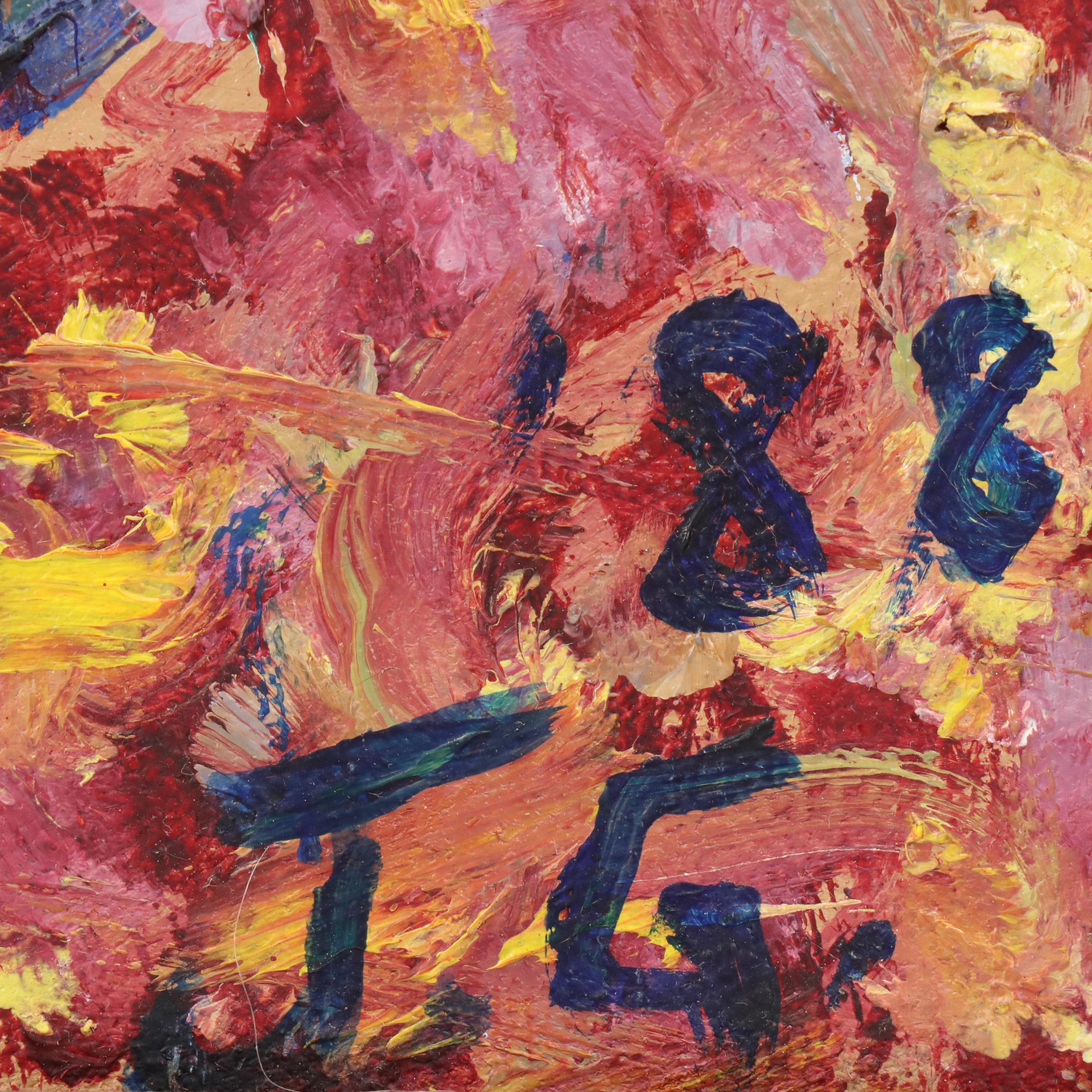 Janice Guttman Modernist Figural Oil Painting, 1988