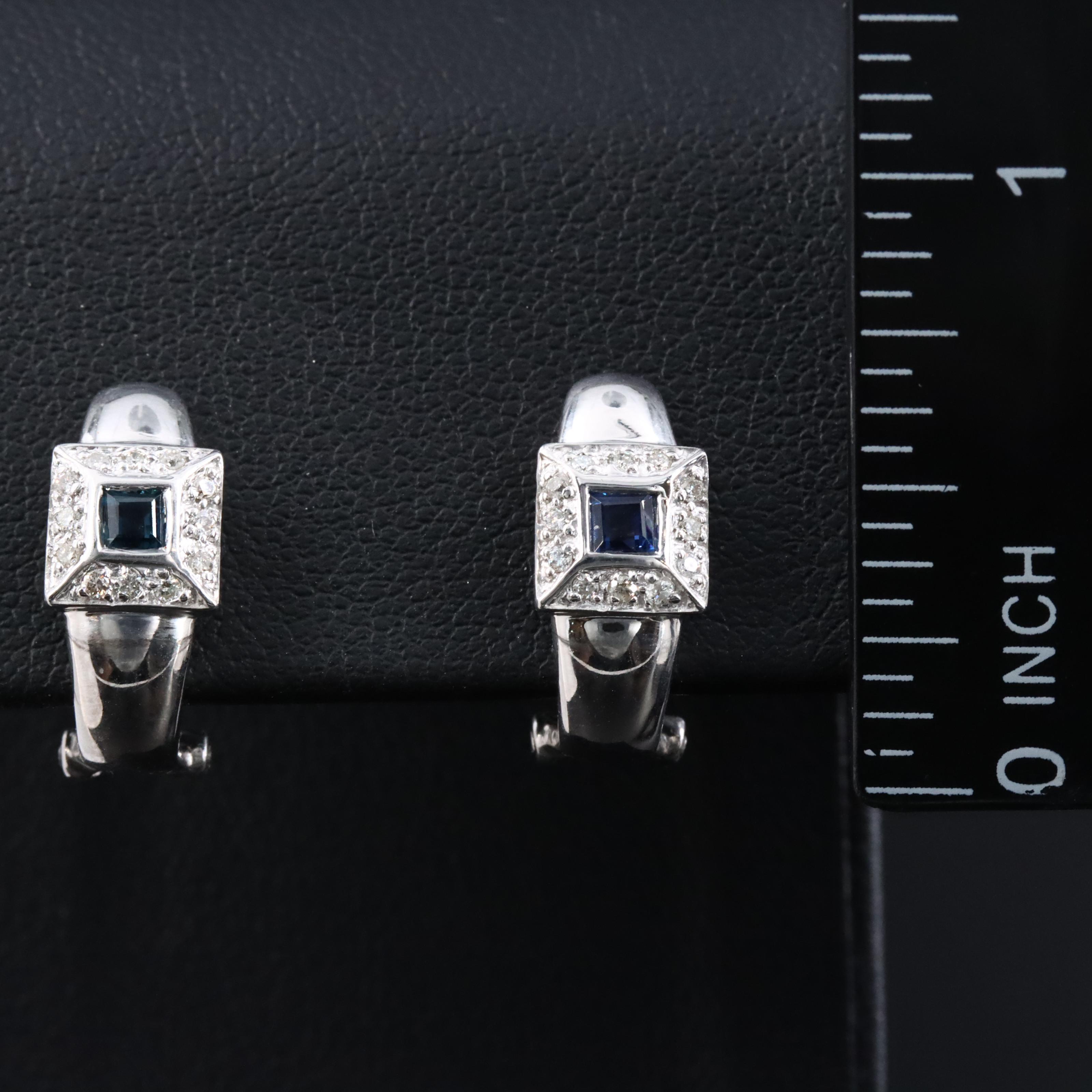 14K Sapphire and Diamond Earrings