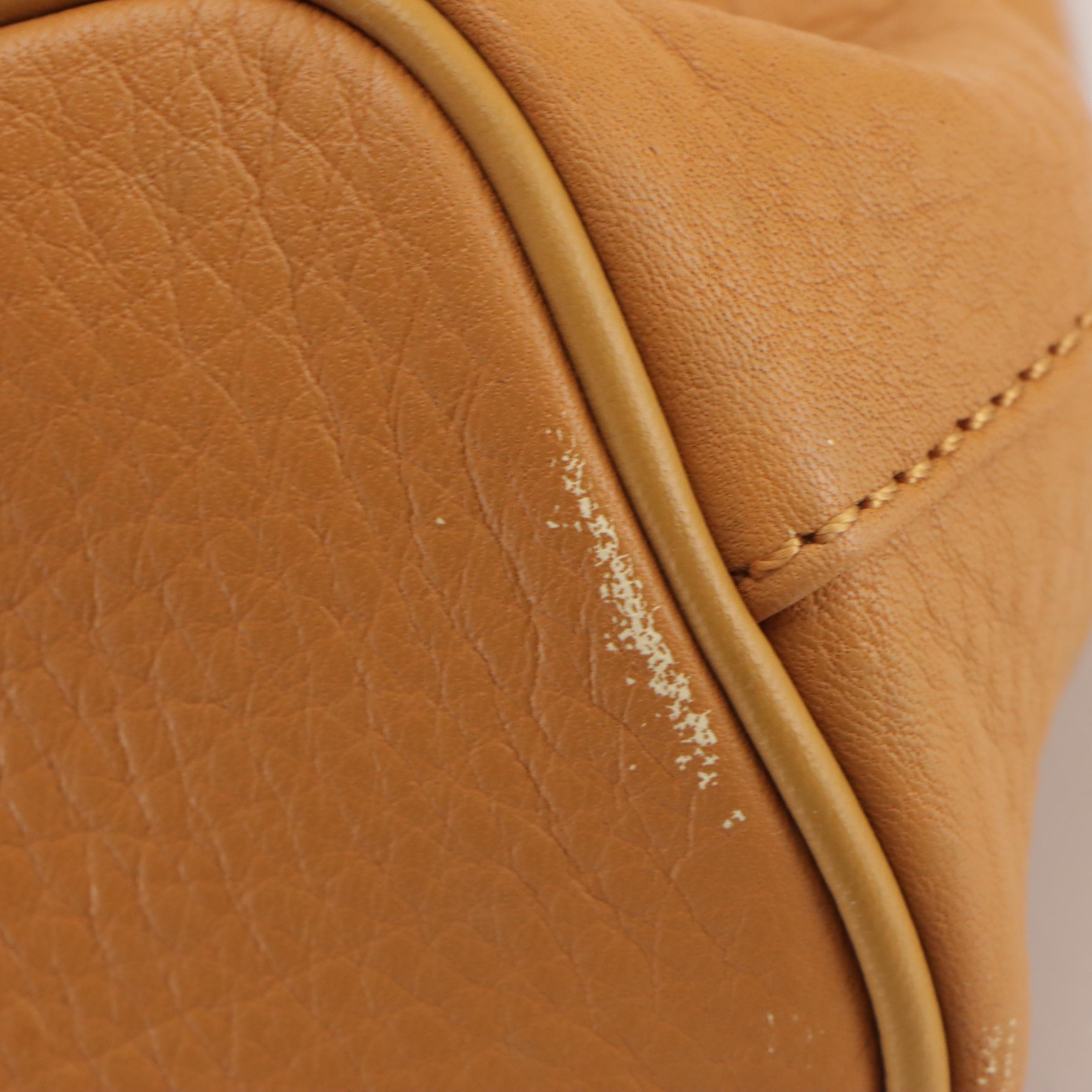 Burberrys Tan Brown Grained Calfskin Leather Tote with Box