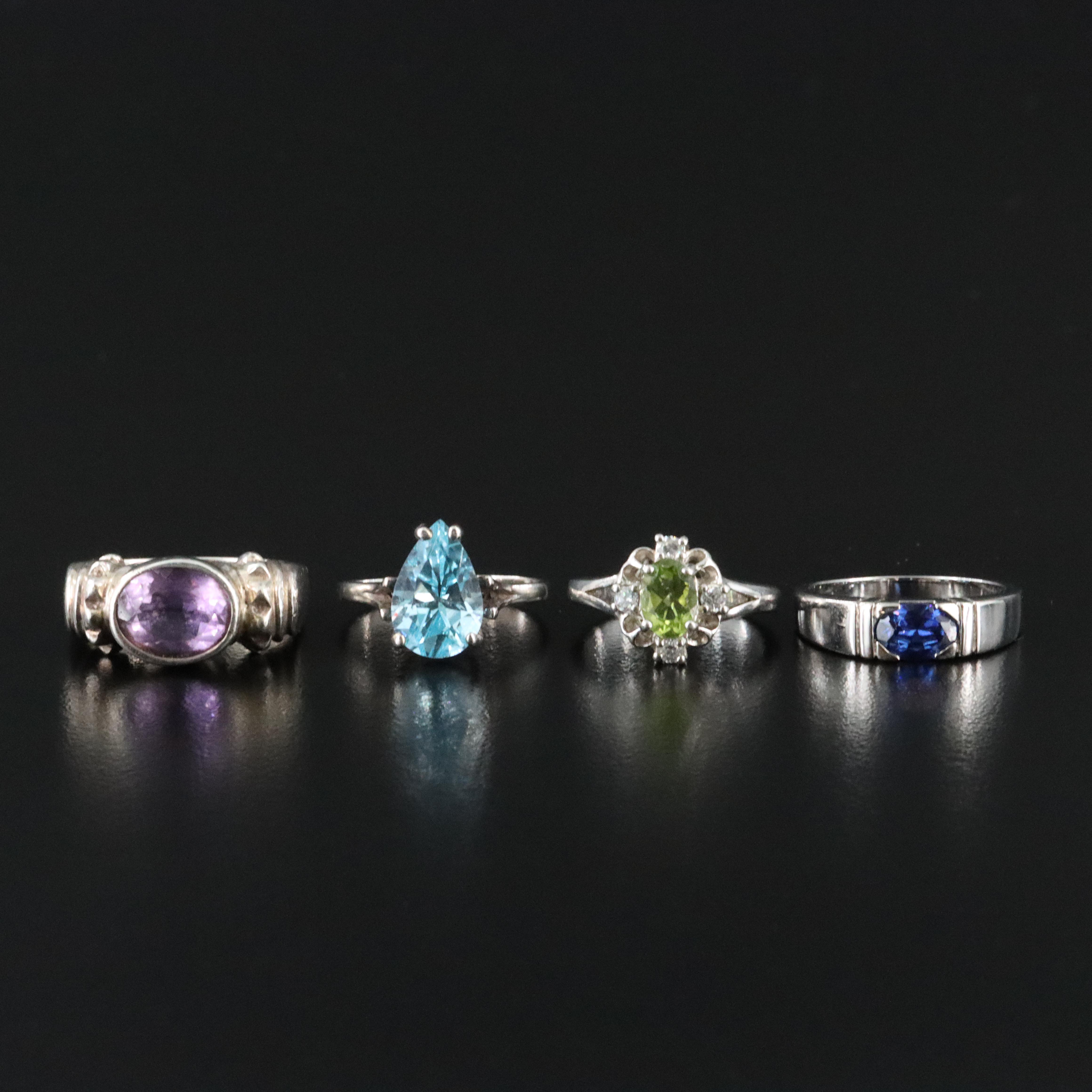Sterling Gemstone Ring Collection