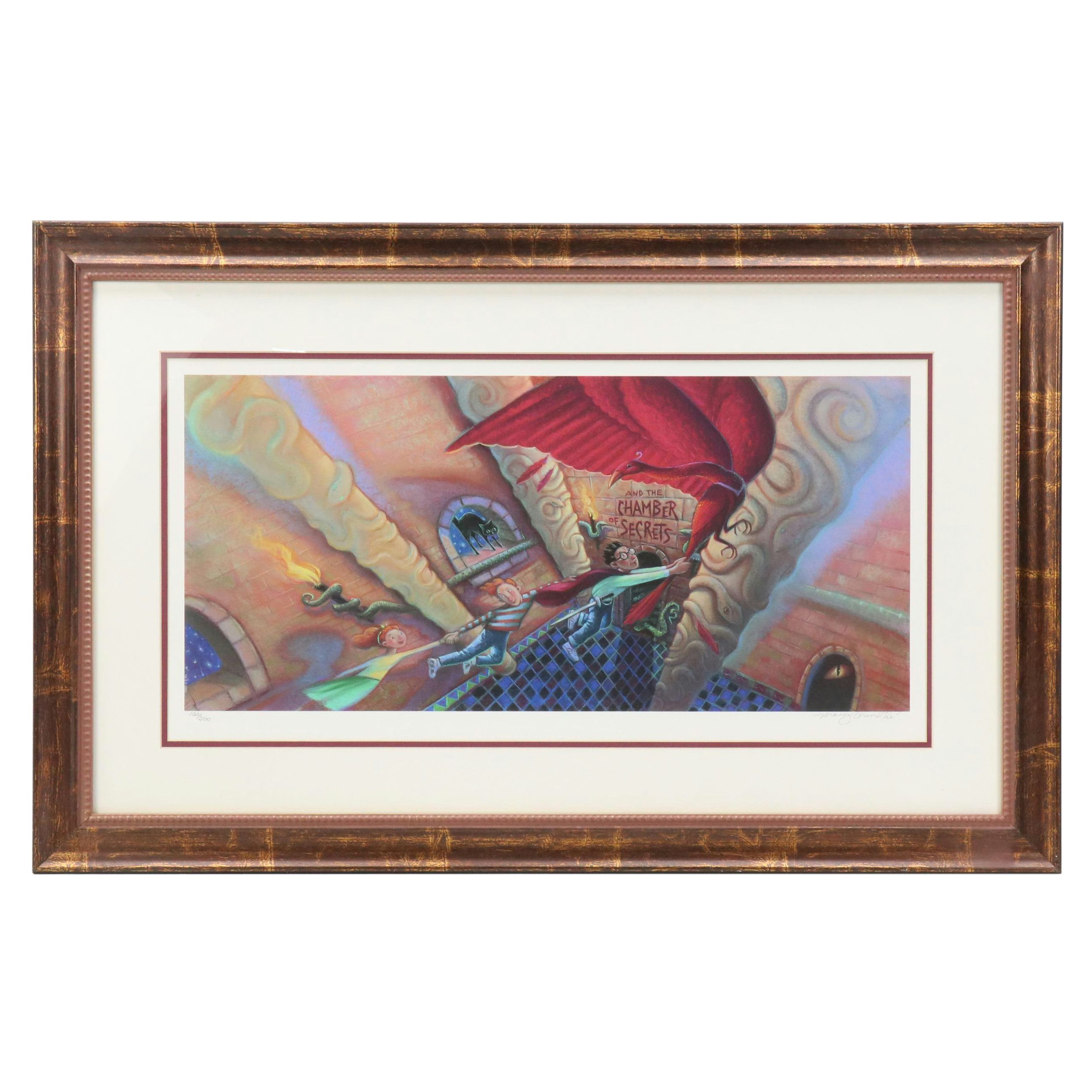 Mary GrandPré Giclée "Harry Potter and the Chamber of Secrets," 21st Century