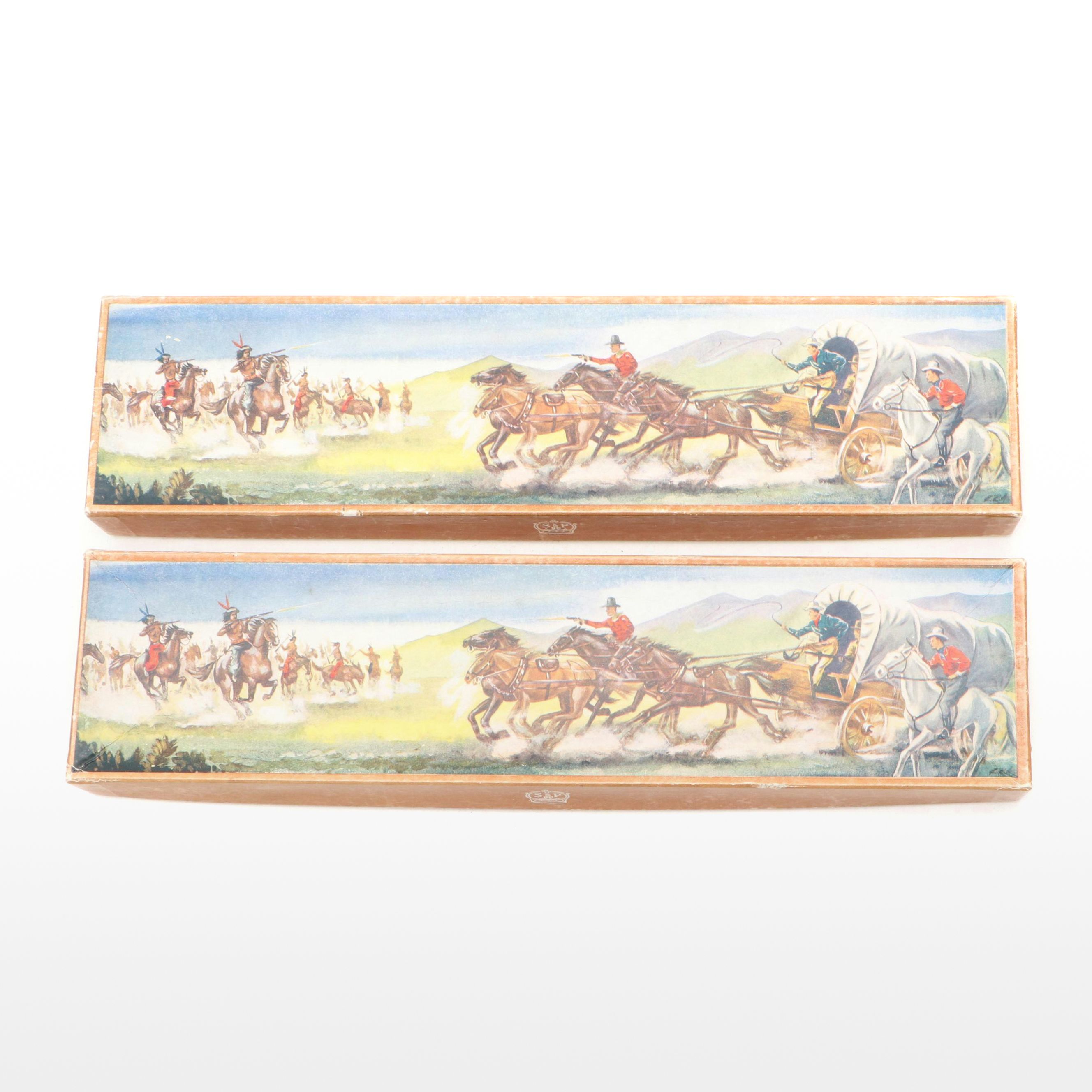 Britains Crown Range "North American Indians" Lead Toy Soldiers, Mid-20th C.