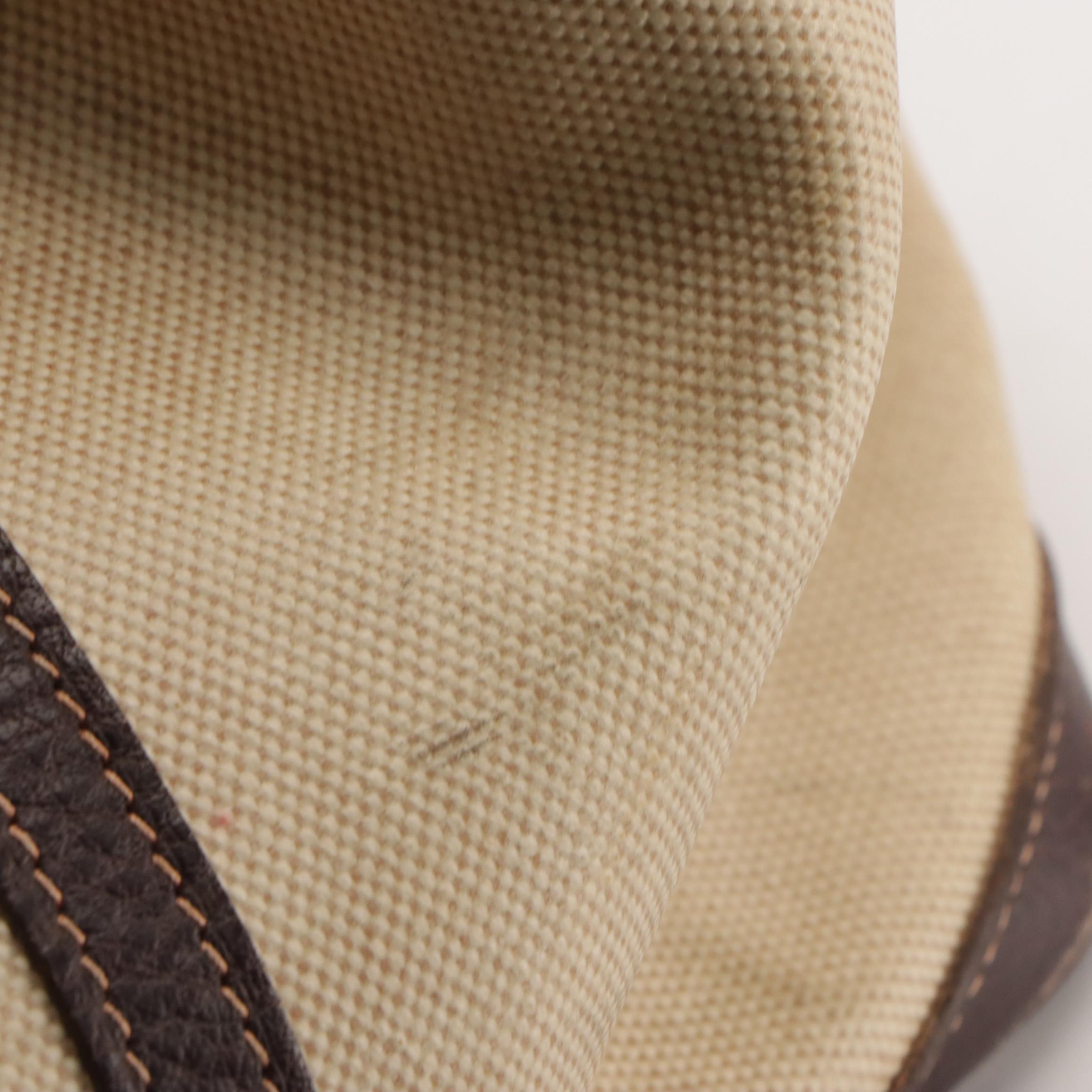 Hermès Garden Party 49 Voyage Tote in Natural Toile with Buffalo Leather Trim