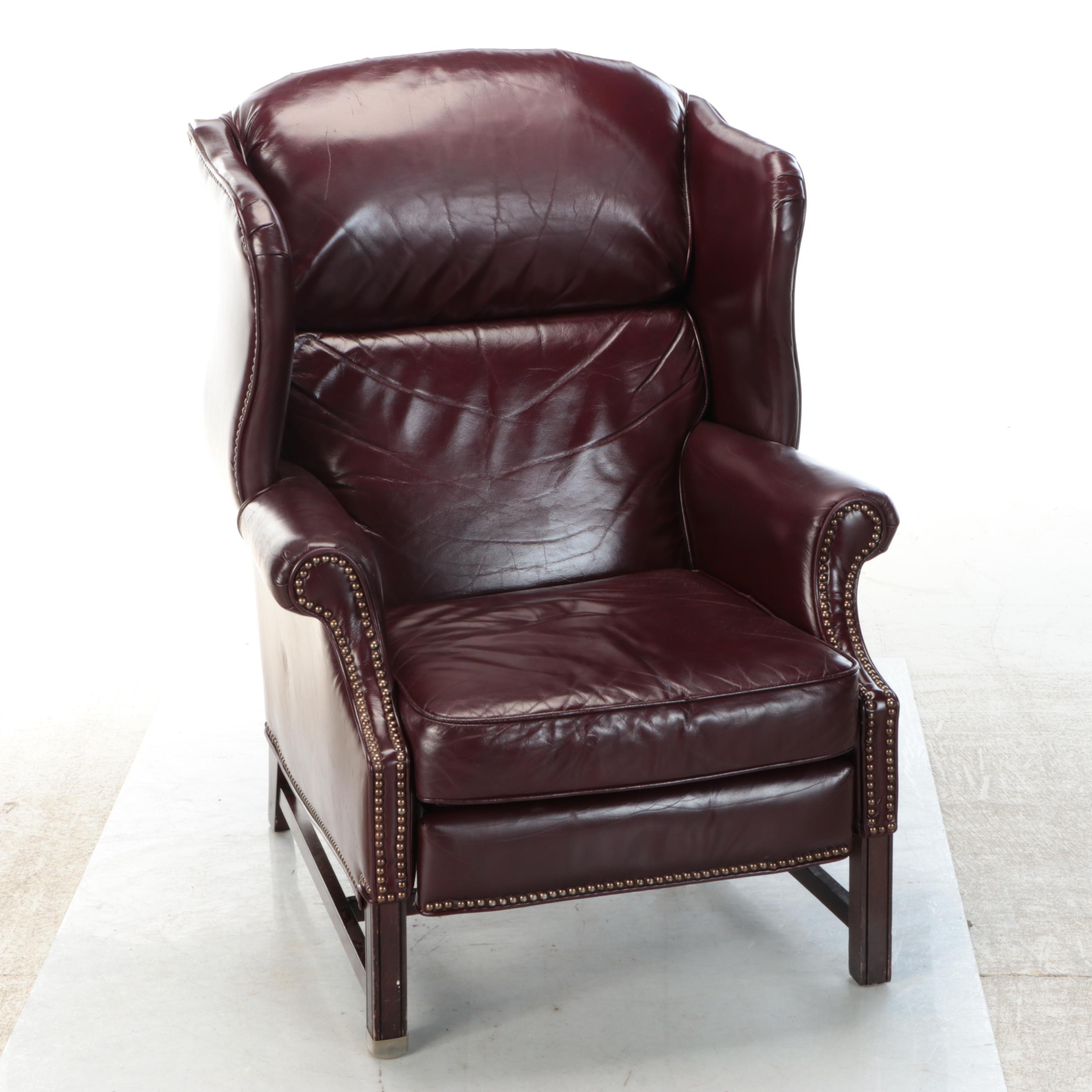 Barcalounger Burgundy Leather Recliner