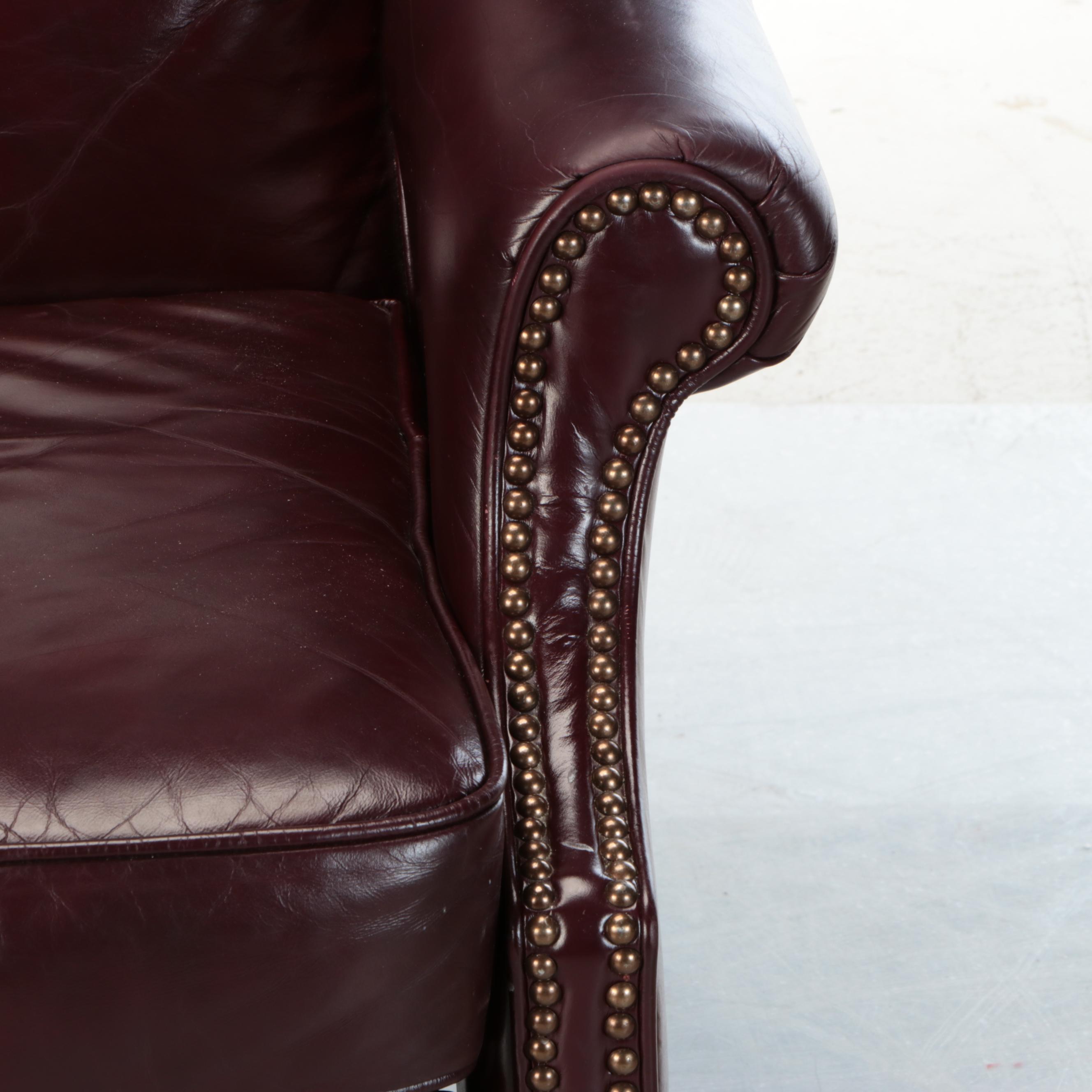 Barcalounger Burgundy Leather Recliner