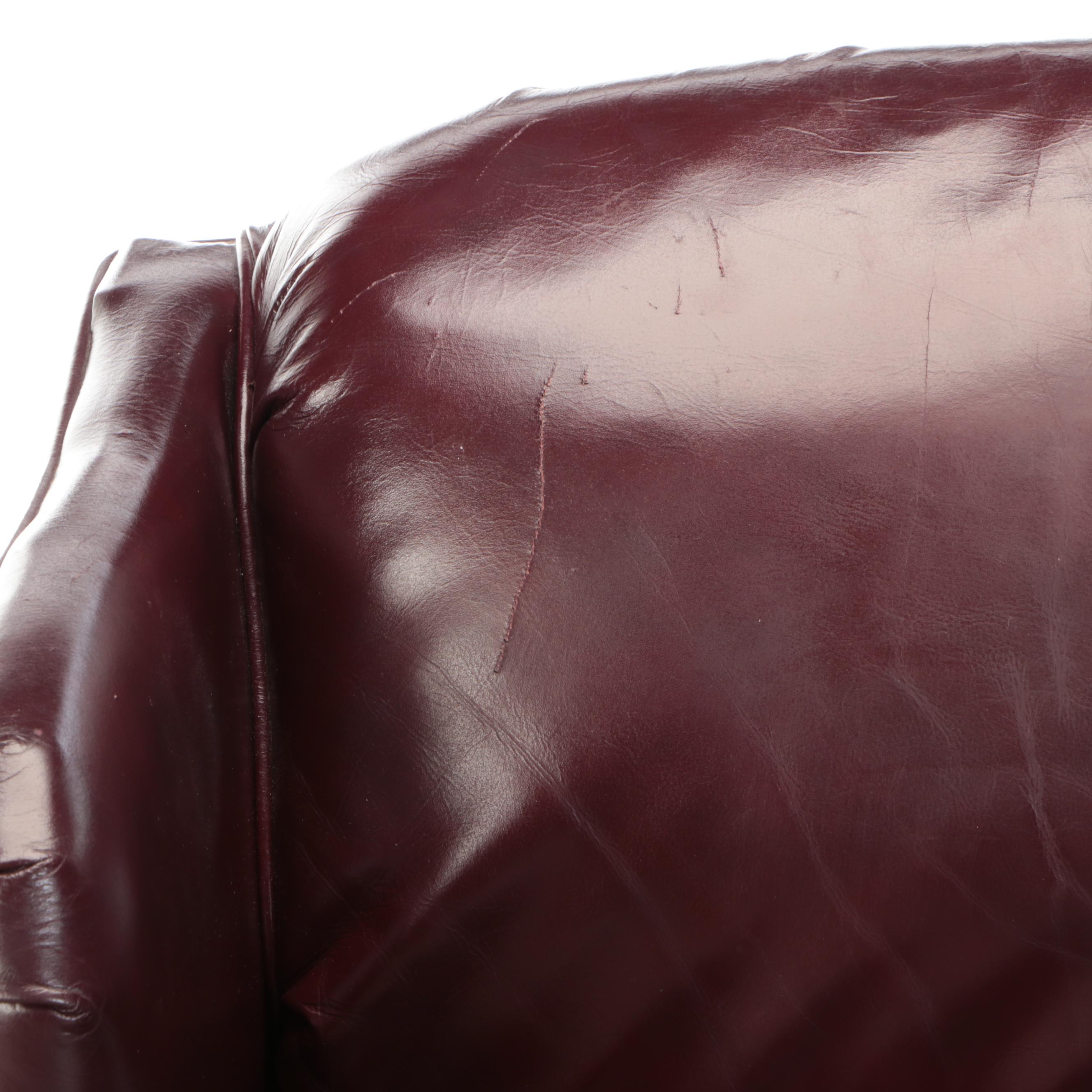 Barcalounger Burgundy Leather Recliner