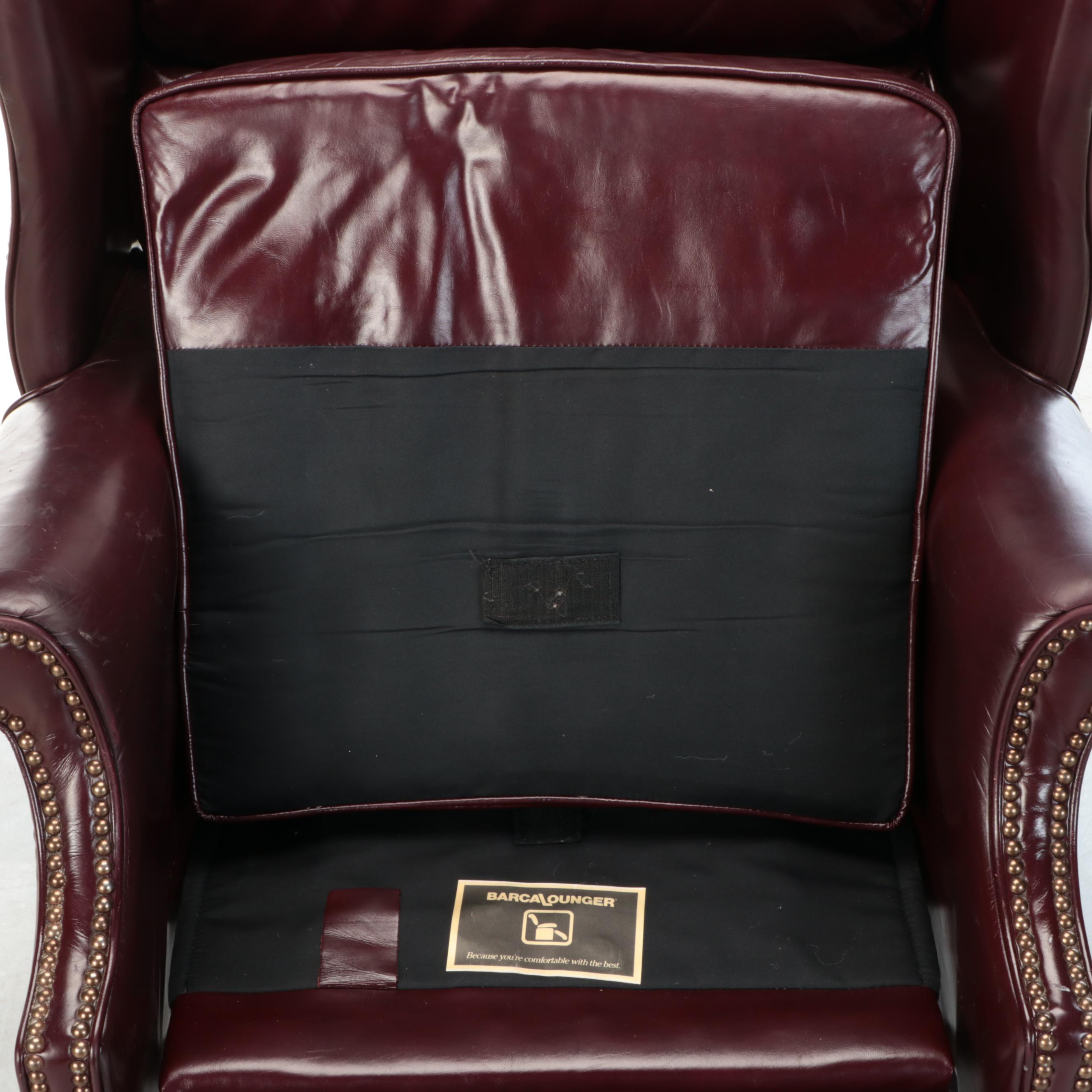 Barcalounger Burgundy Leather Recliner