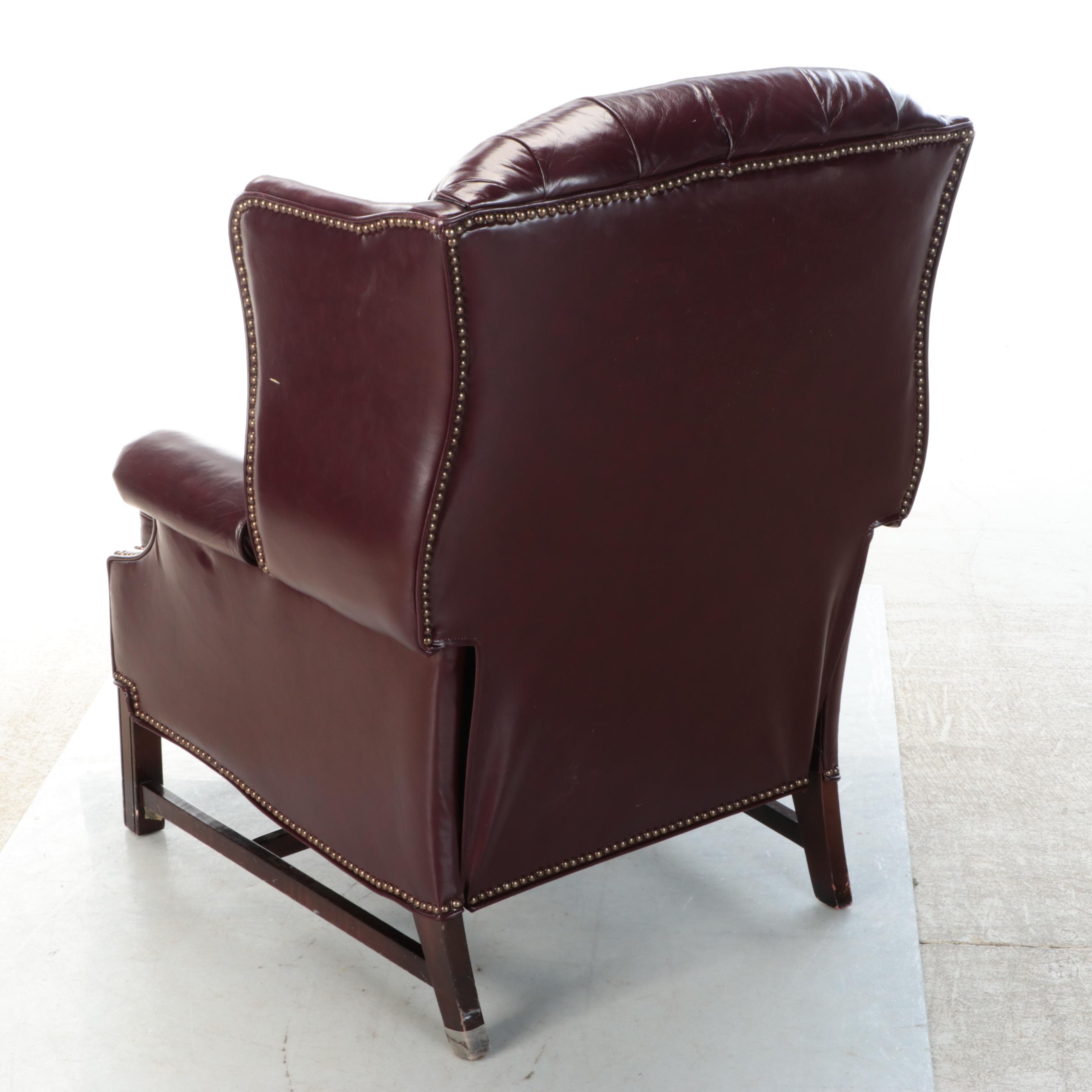 Barcalounger Burgundy Leather Recliner