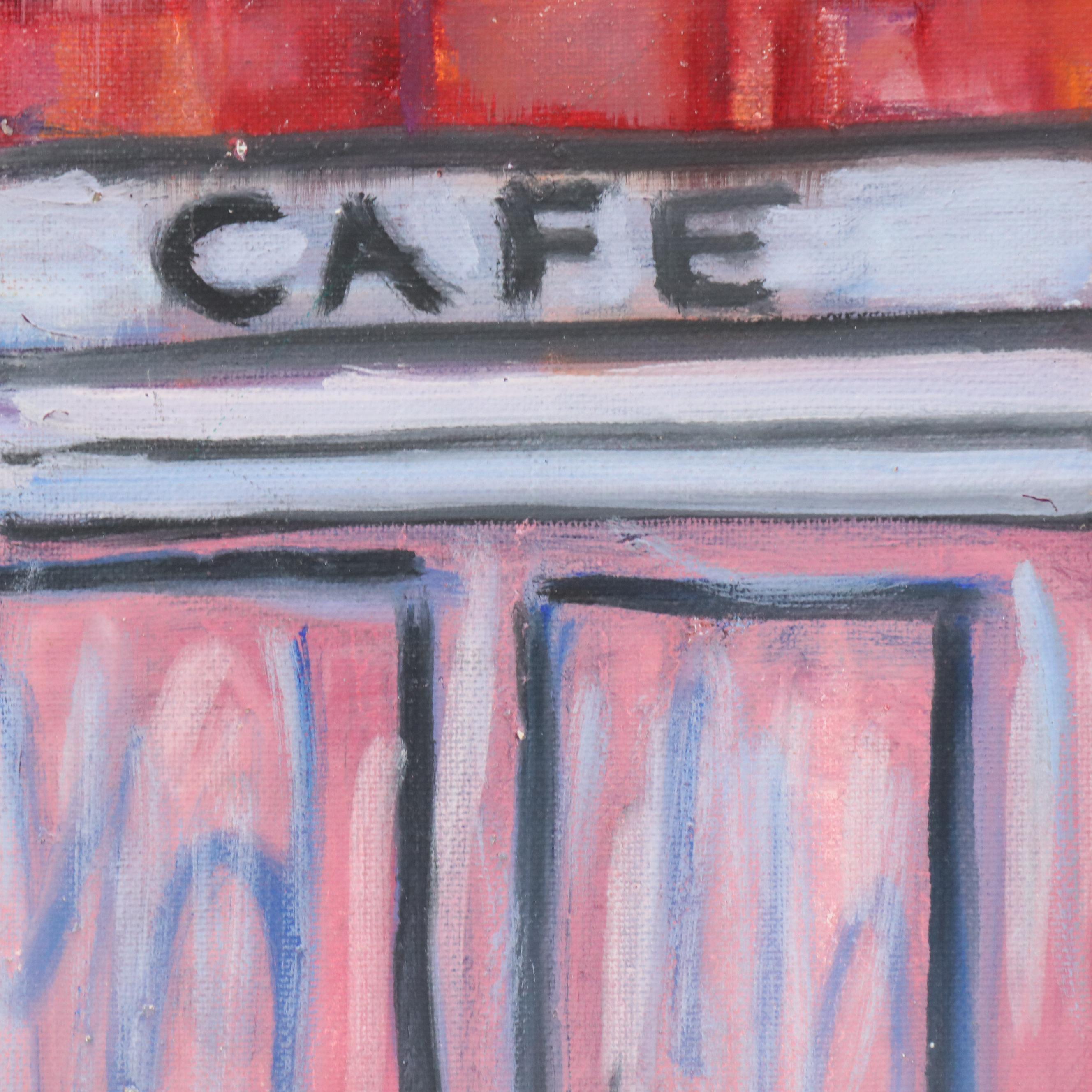 Janice Guttman Modernist Figural Acrylic Painting, 2003