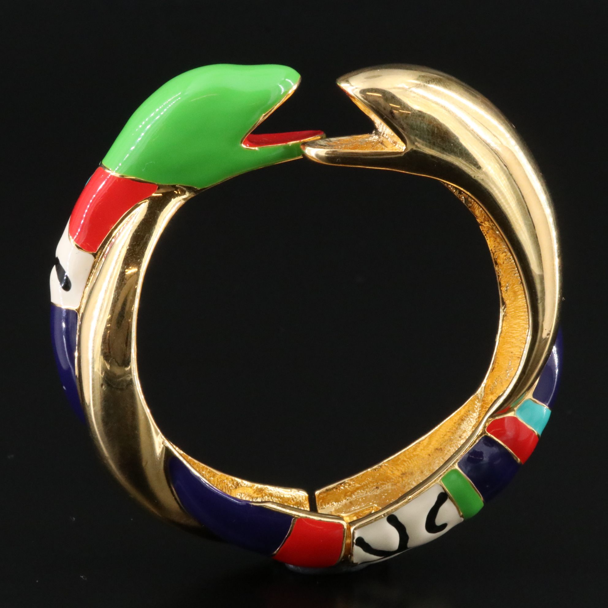 Niki de Saint Phalle Enamel Hinged Bracelet