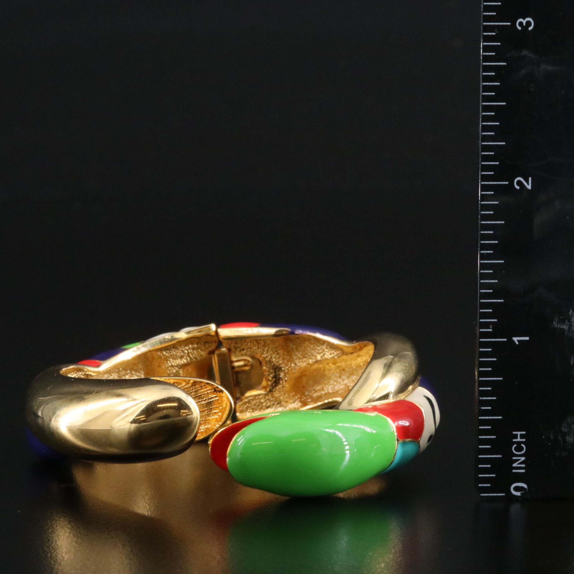 Niki de Saint Phalle Enamel Hinged Bracelet