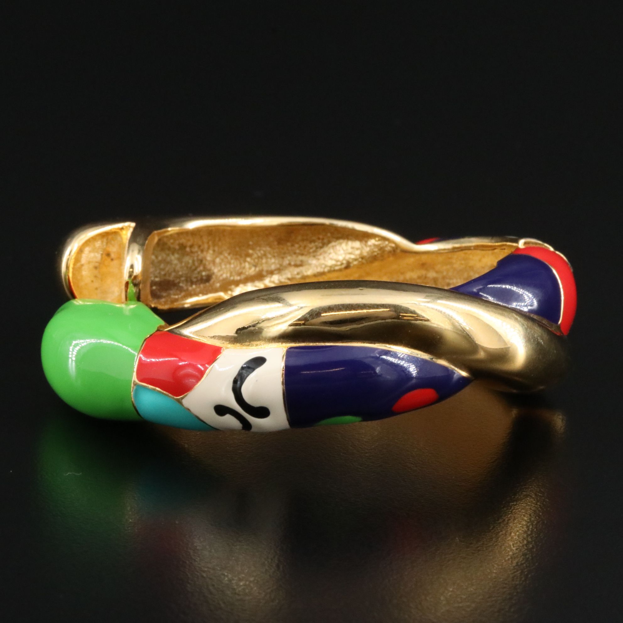 Niki de Saint Phalle Enamel Hinged Bracelet
