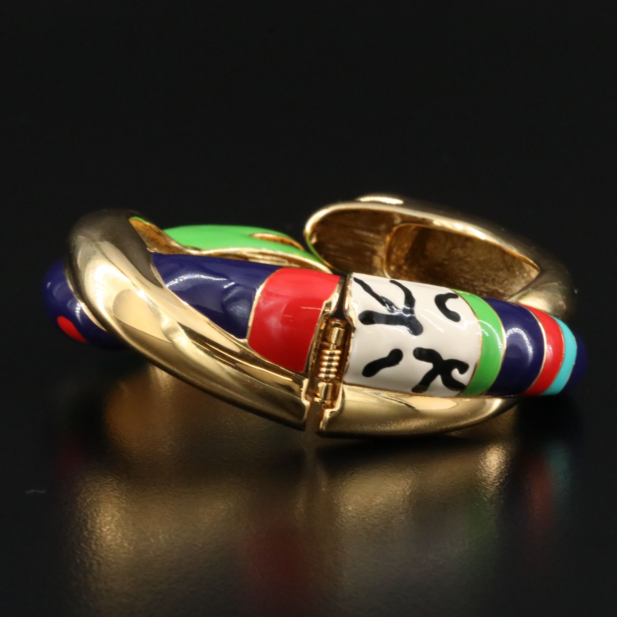 Niki de Saint Phalle Enamel Hinged Bracelet