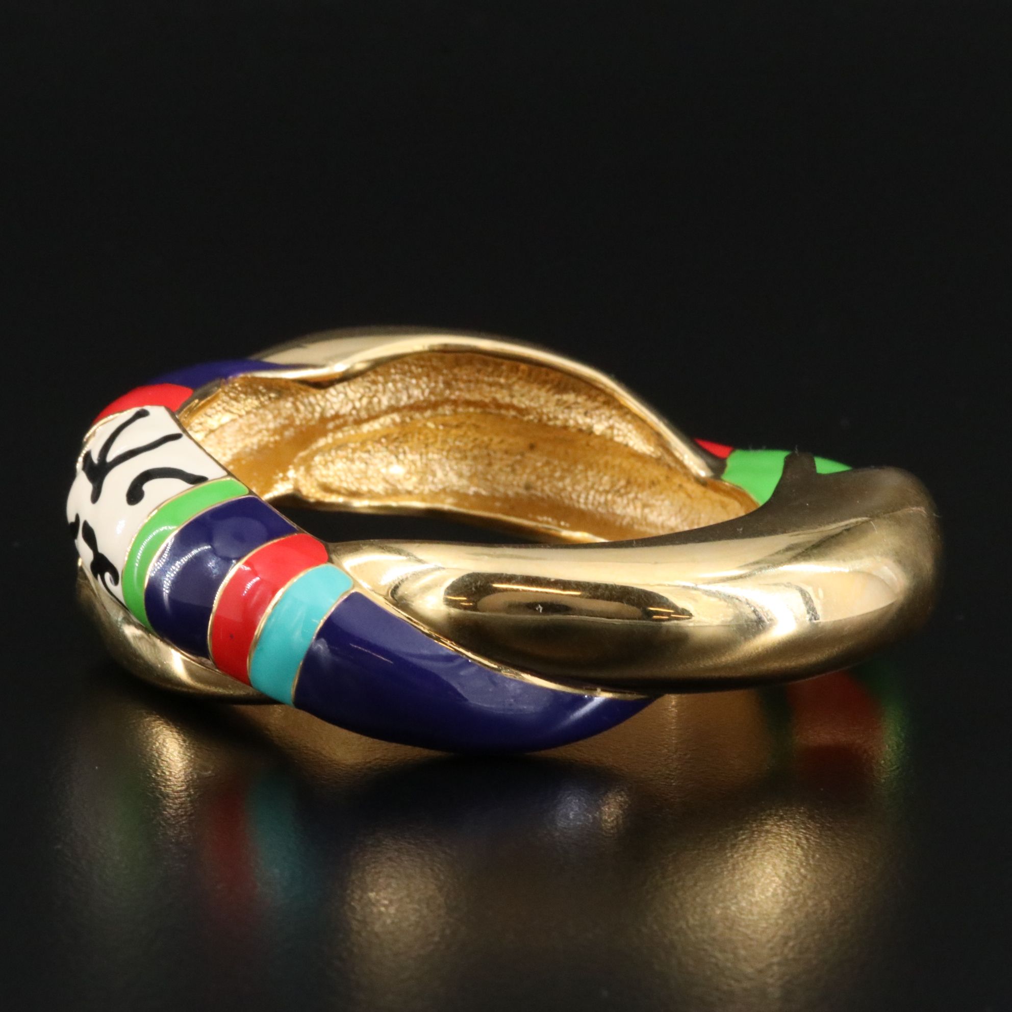 Niki de Saint Phalle Enamel Hinged Bracelet