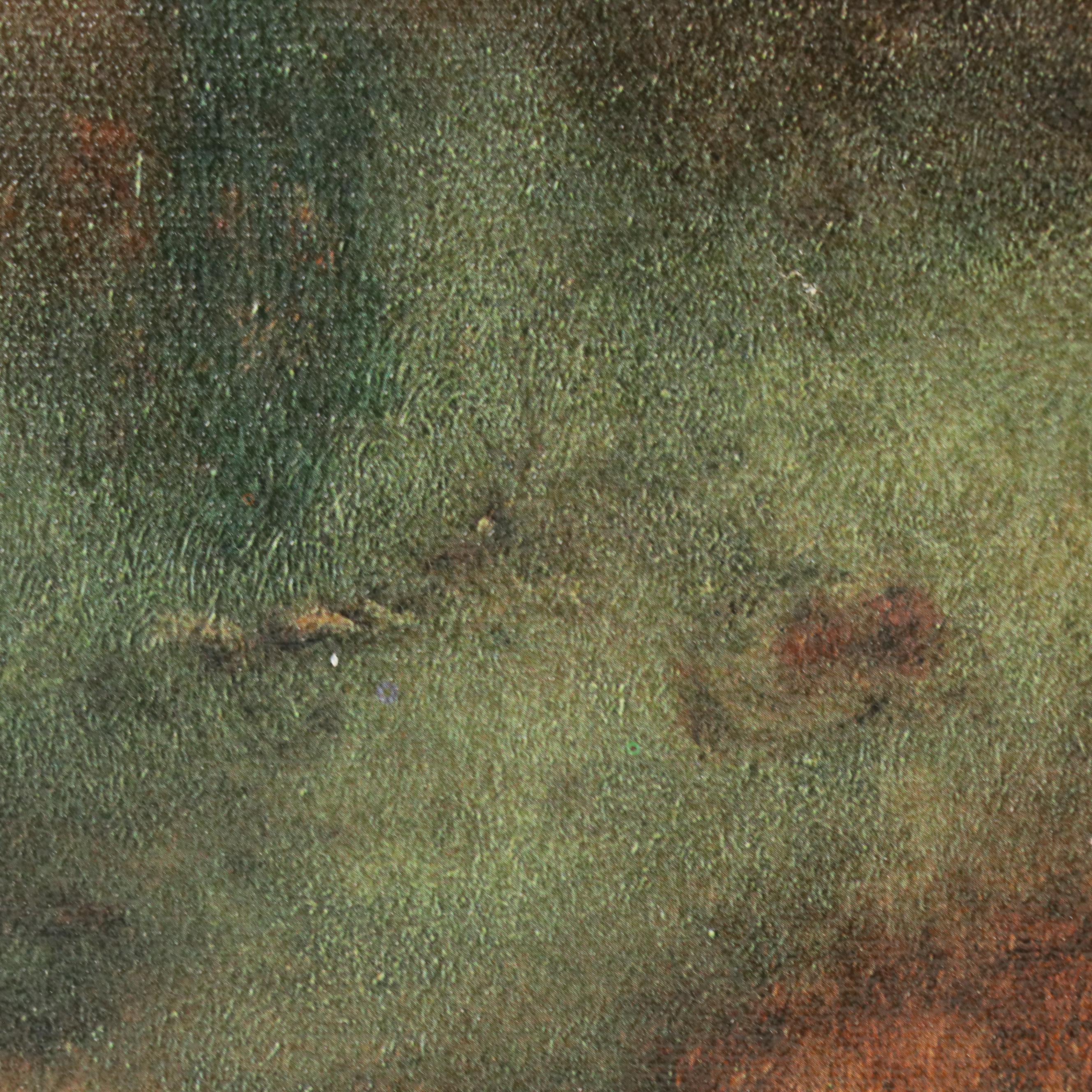 Pastoral Landscape Offset Lithograph, Late 20th Century