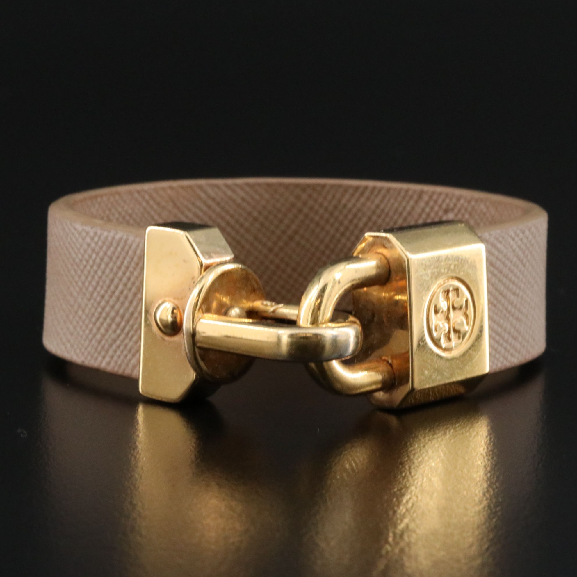Tory Burch Leather Clasp Bracelet