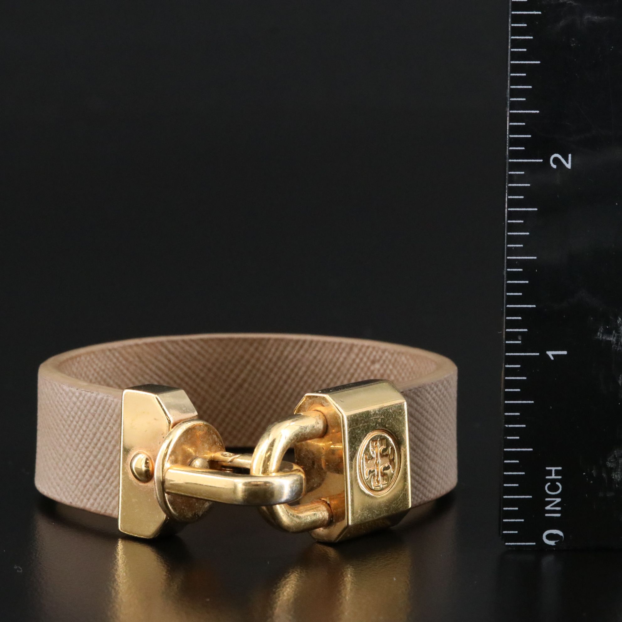 Tory Burch Leather Clasp Bracelet