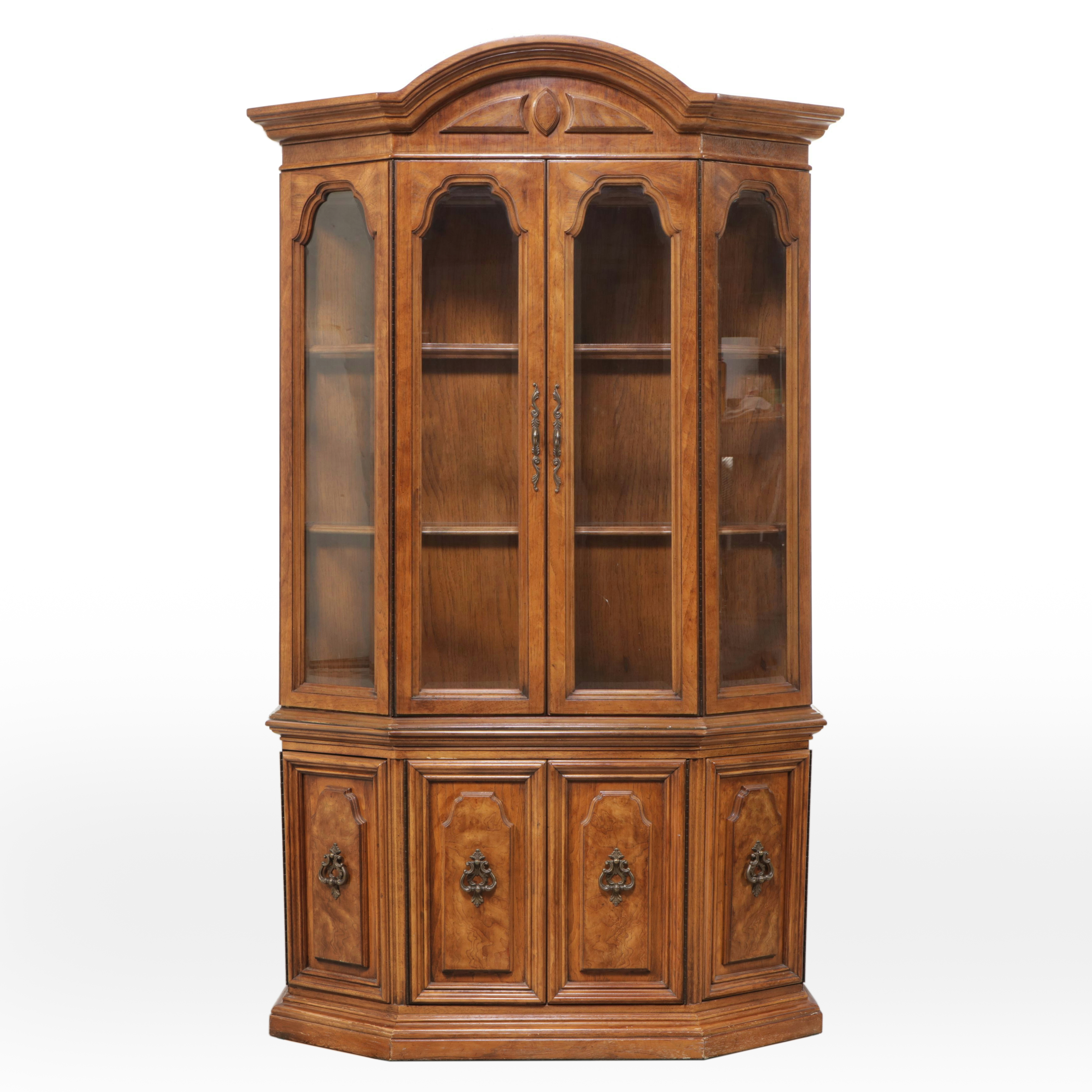 Bernhardt Hibriten Louis XV Style Walnut China Cabinet