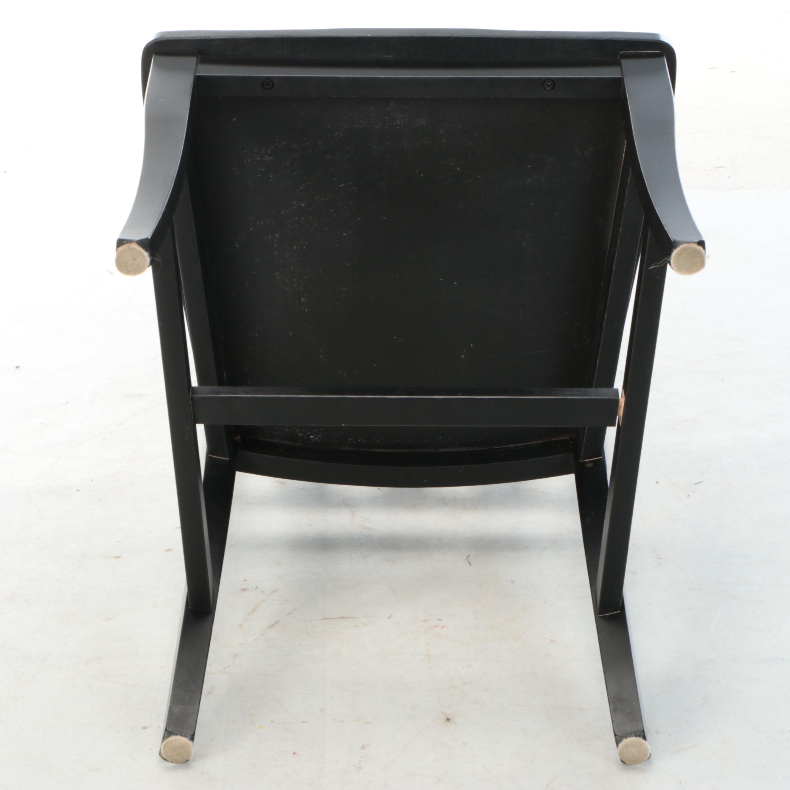 Contemporary Ebonized Wood Pierced-Splat Back Side Chair