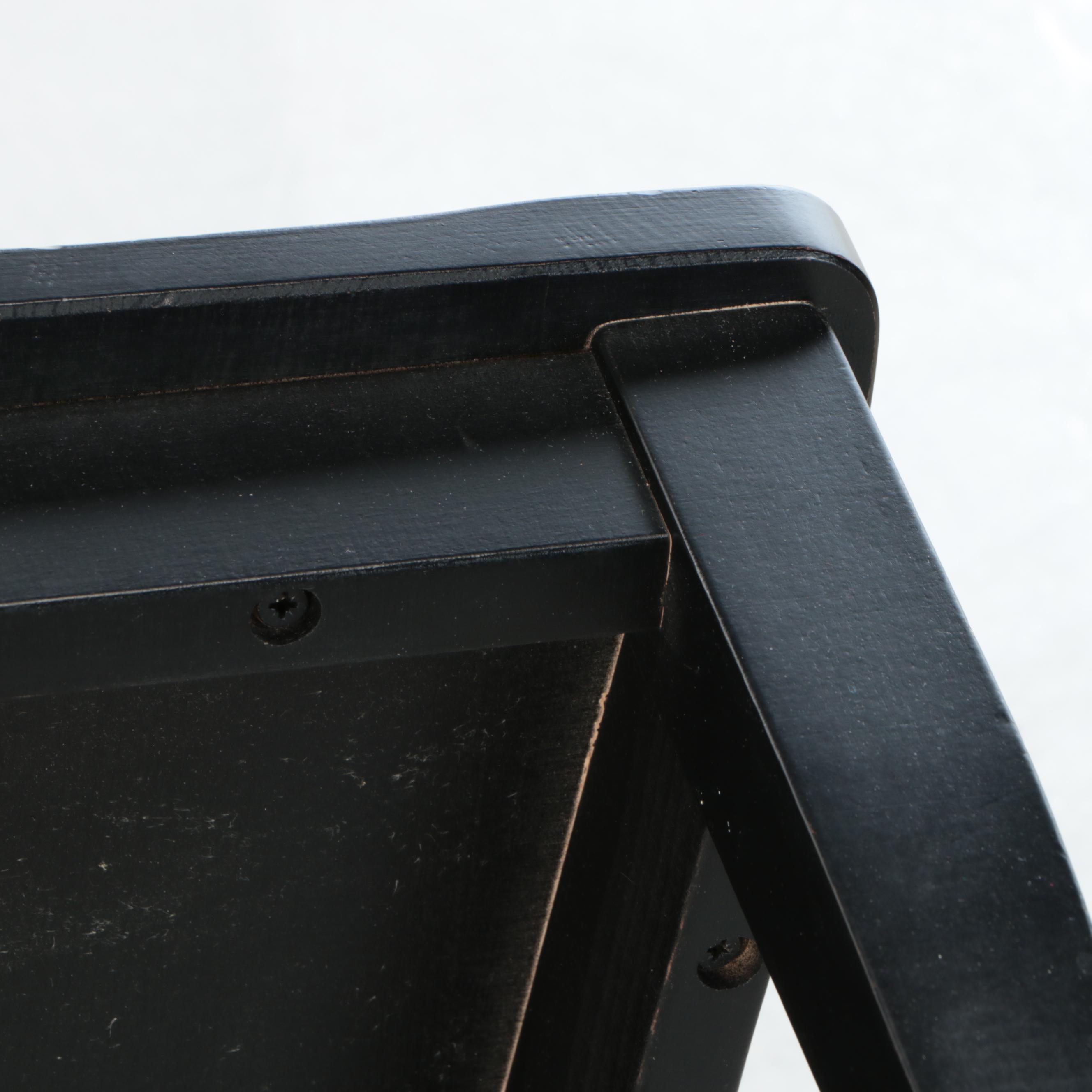 Contemporary Ebonized Wood Pierced-Splat Back Side Chair