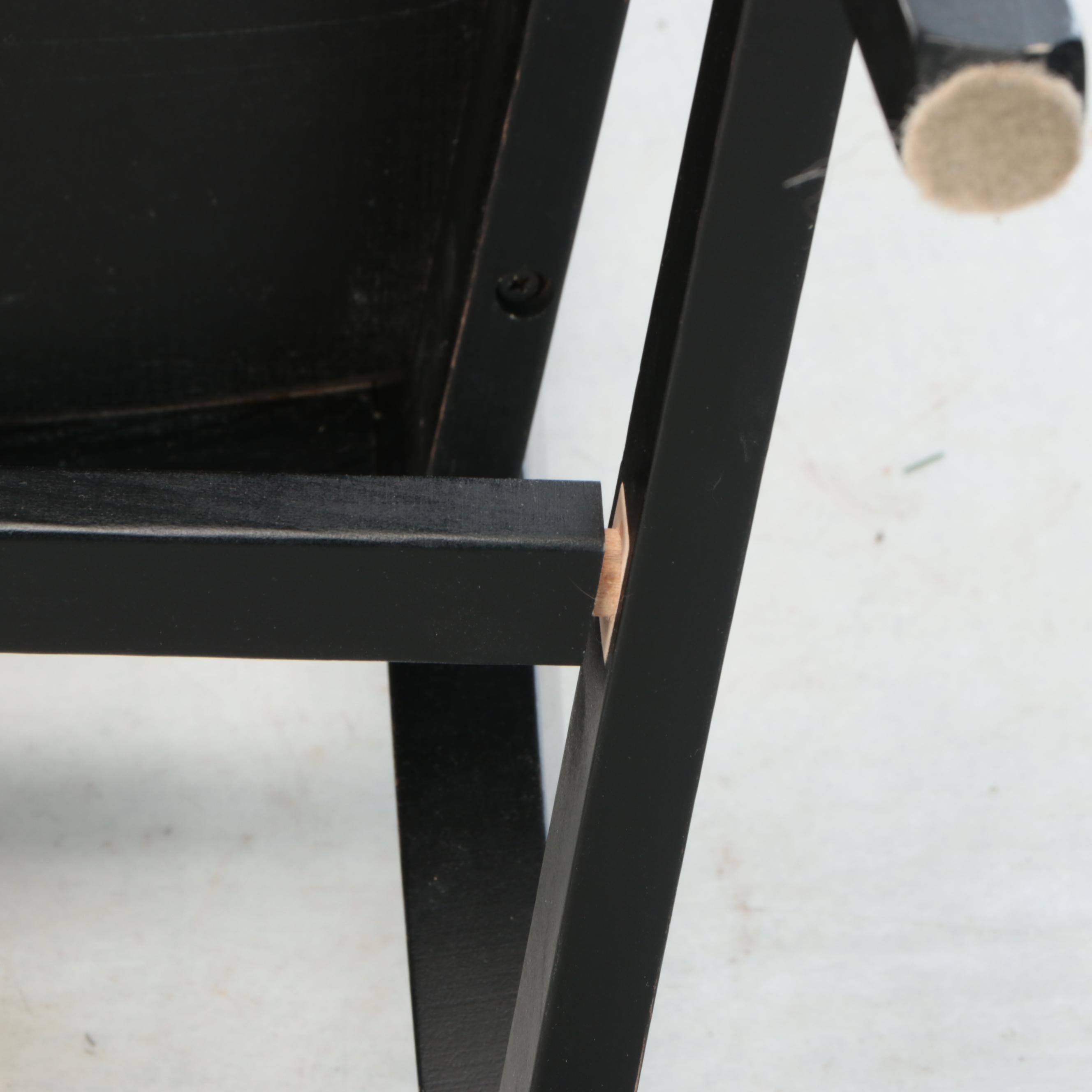 Contemporary Ebonized Wood Pierced-Splat Back Side Chair