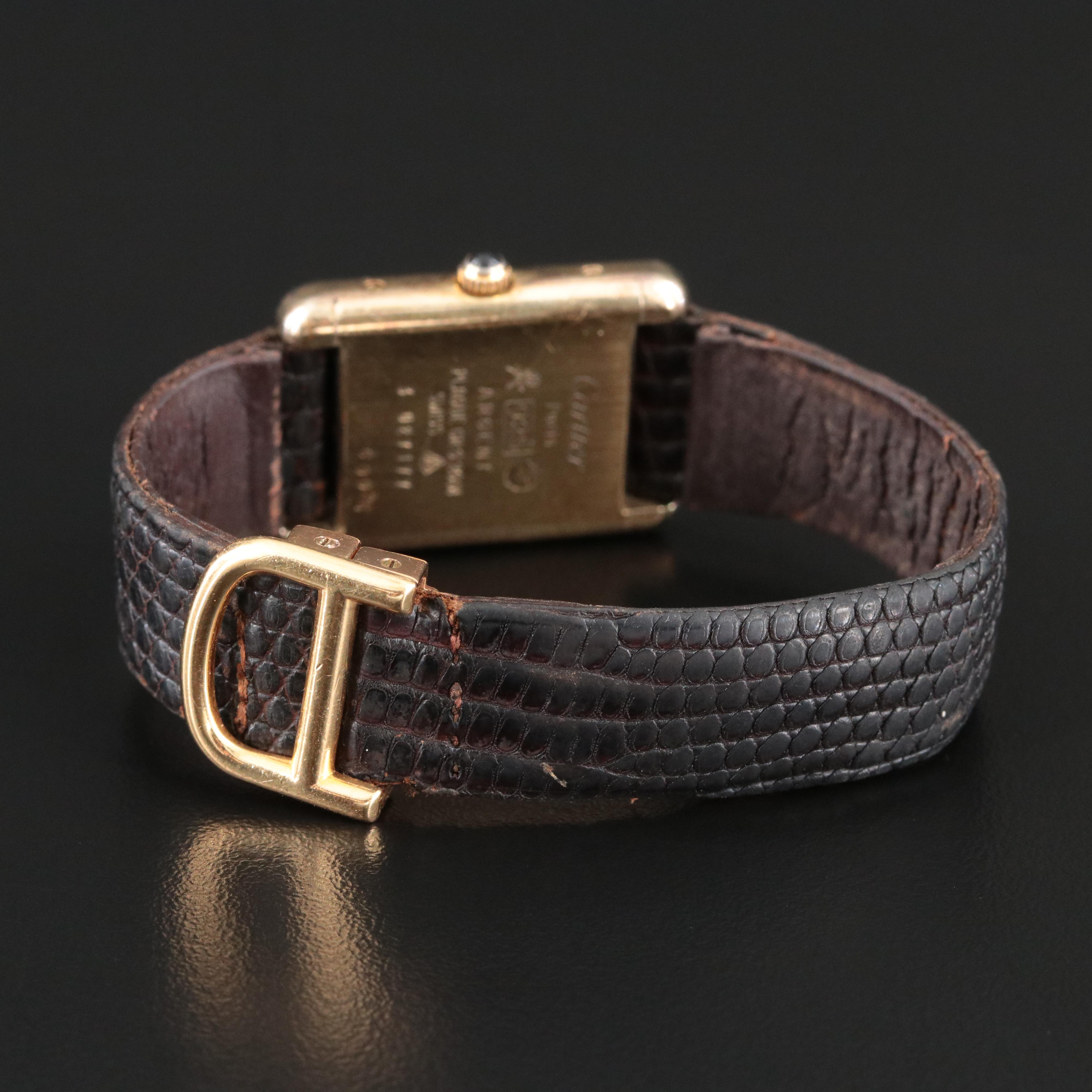 Cartier Must de Cartier 925 Gold Plate Stem Wind 60026 Model Watch