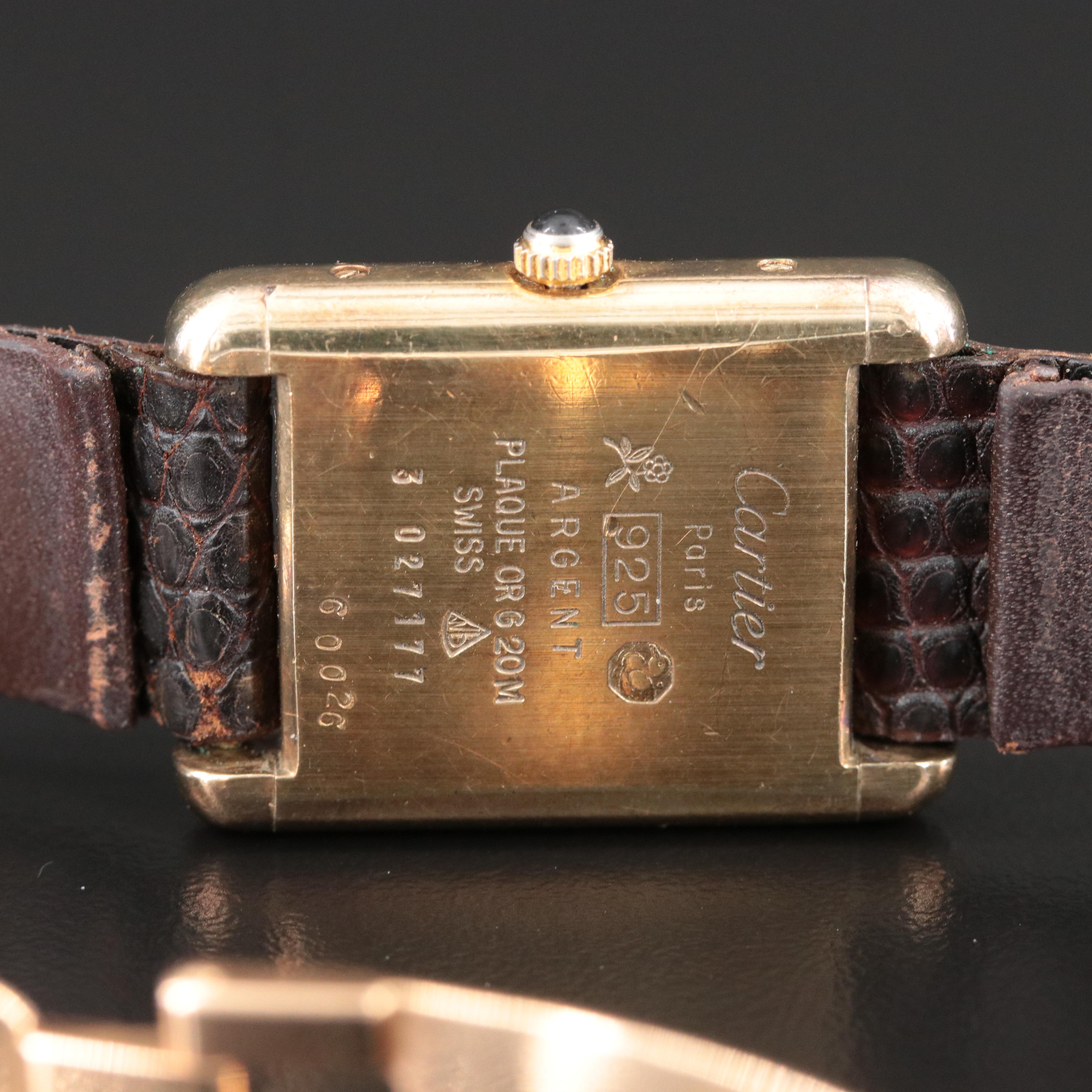 Cartier Must de Cartier 925 Gold Plate Stem Wind 60026 Model Watch