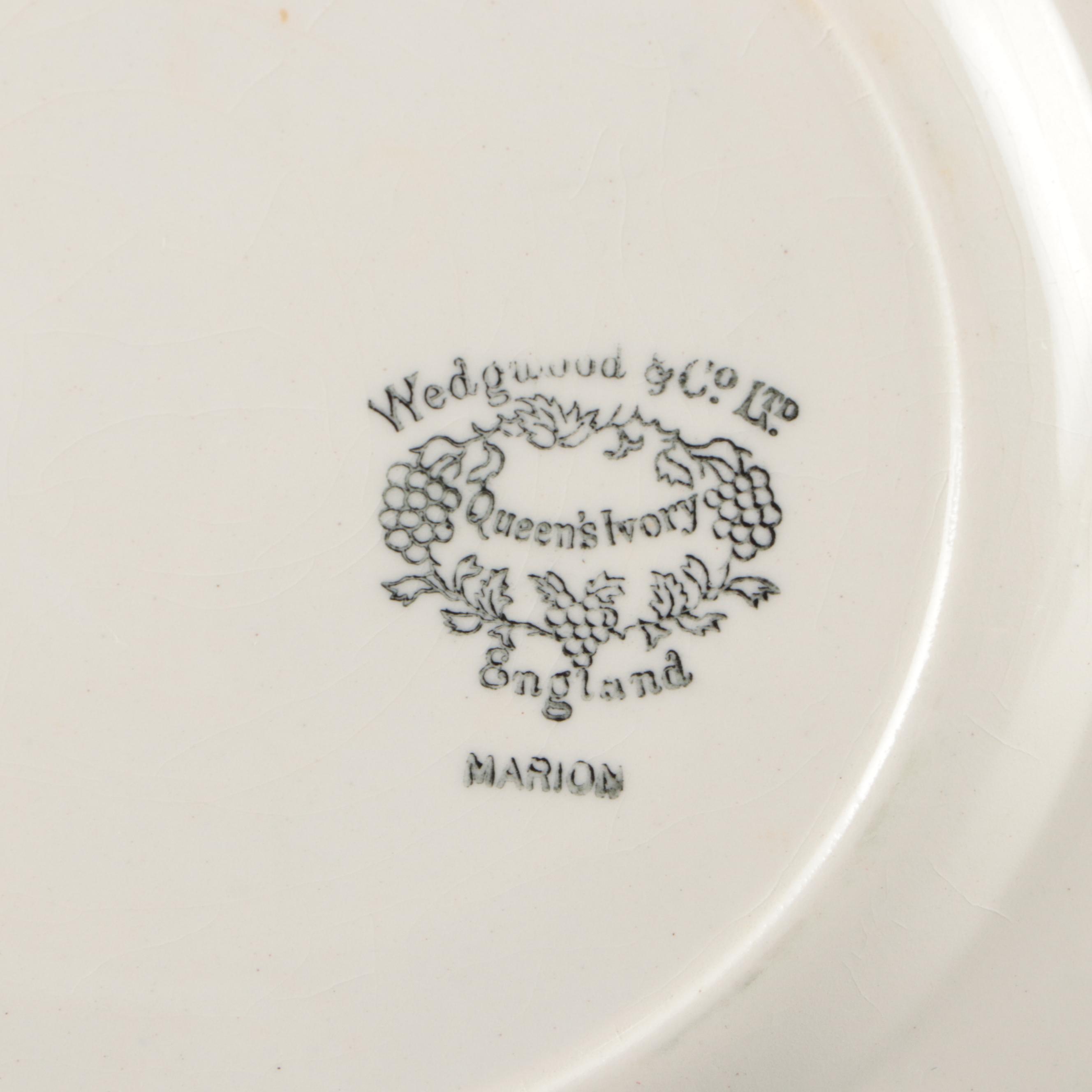 Wedgwood & Co. "Marion" with Other Plates and Table Accessories, 20th Century