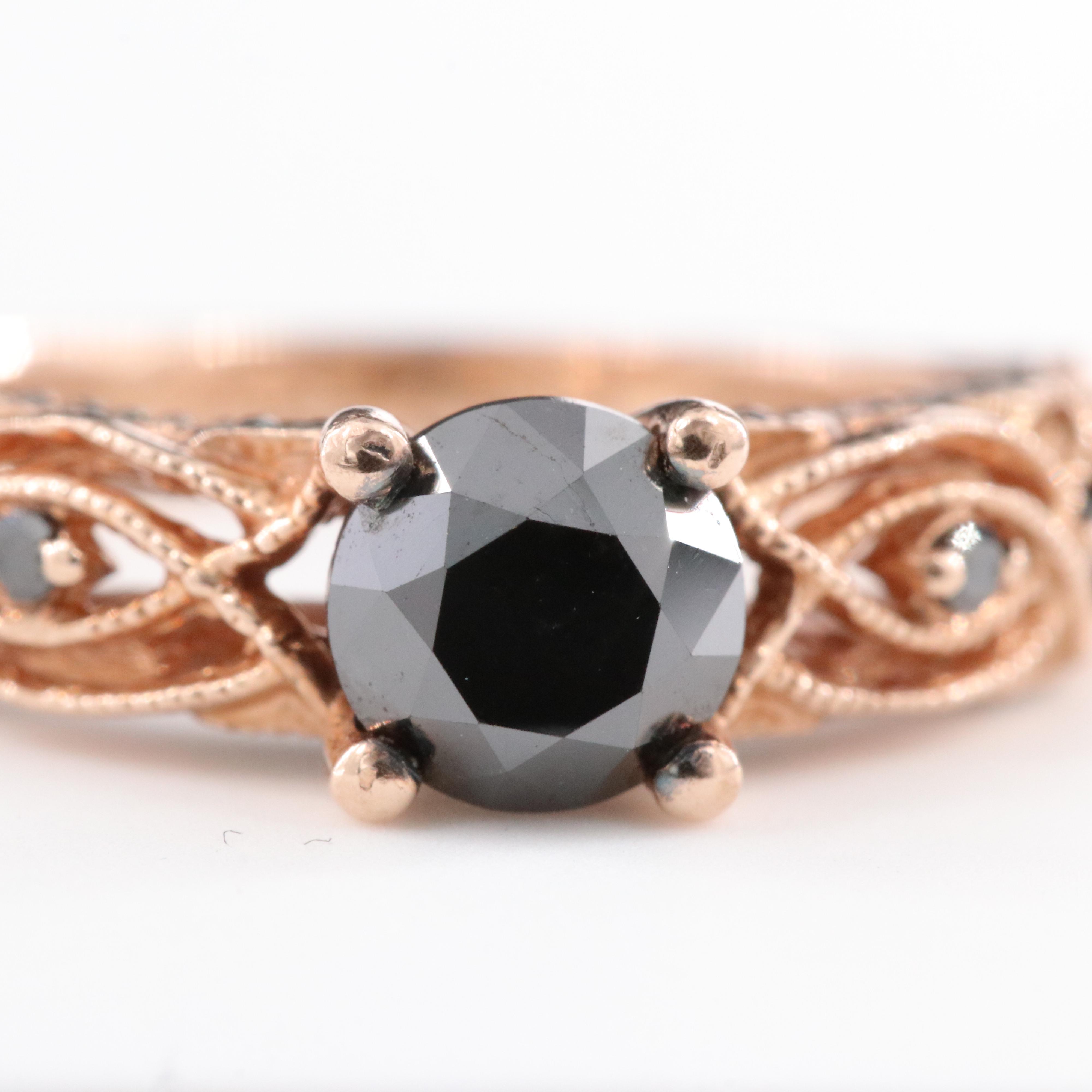 10K Rose Gold 1.47 CTW Diamond Ring Set