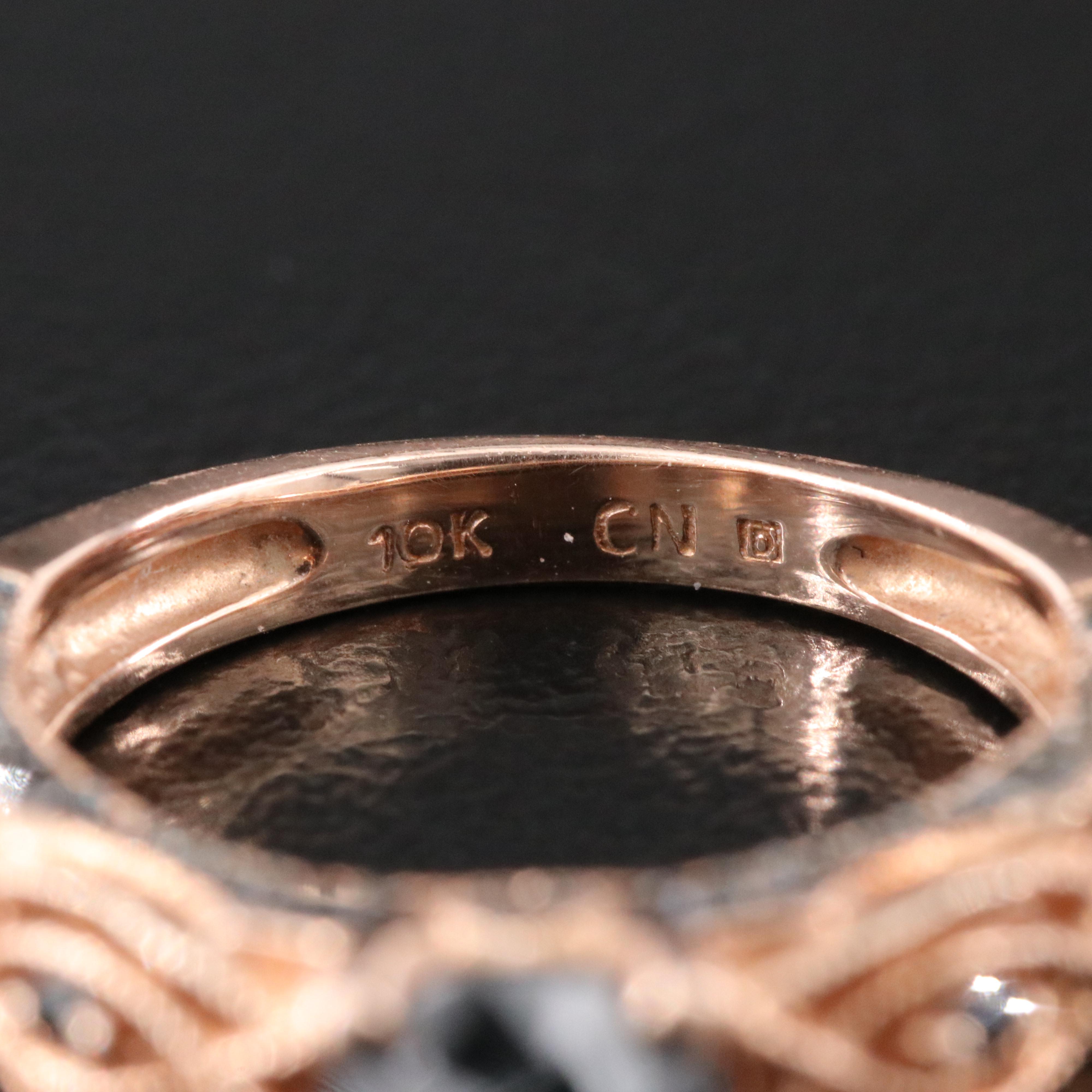 10K Rose Gold 1.47 CTW Diamond Ring Set