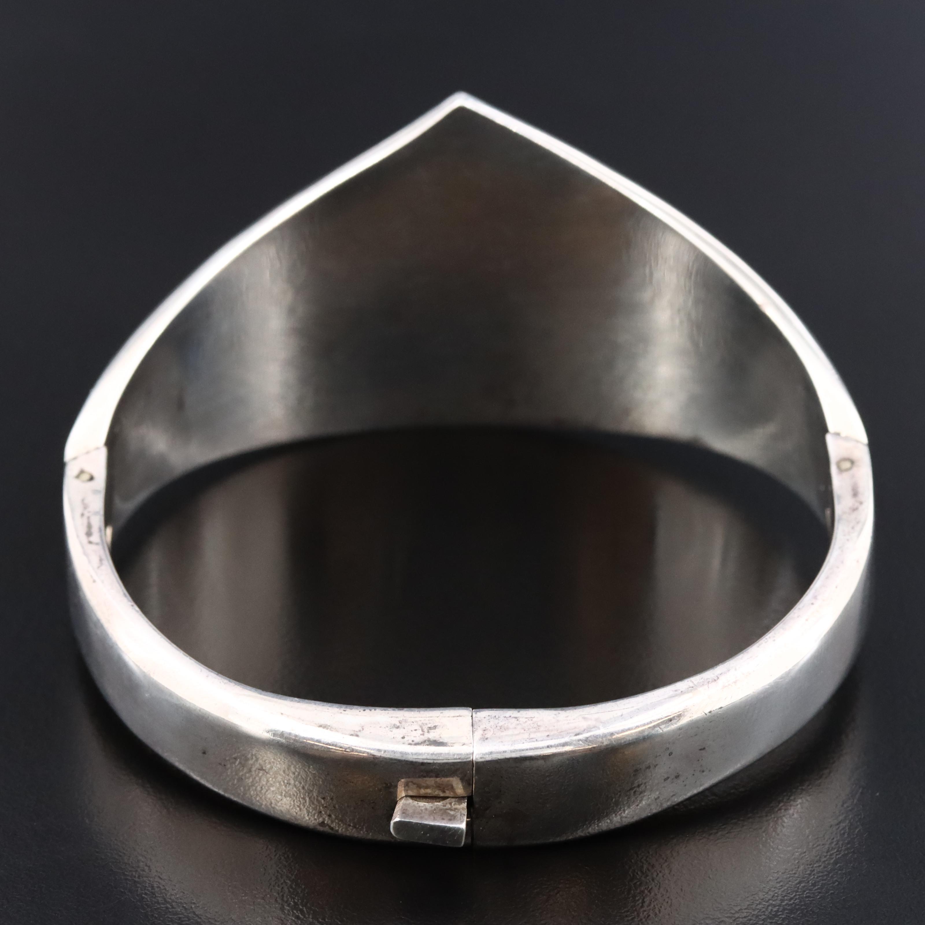 Mexican Sterling Gemstone Mosaic Bracelet