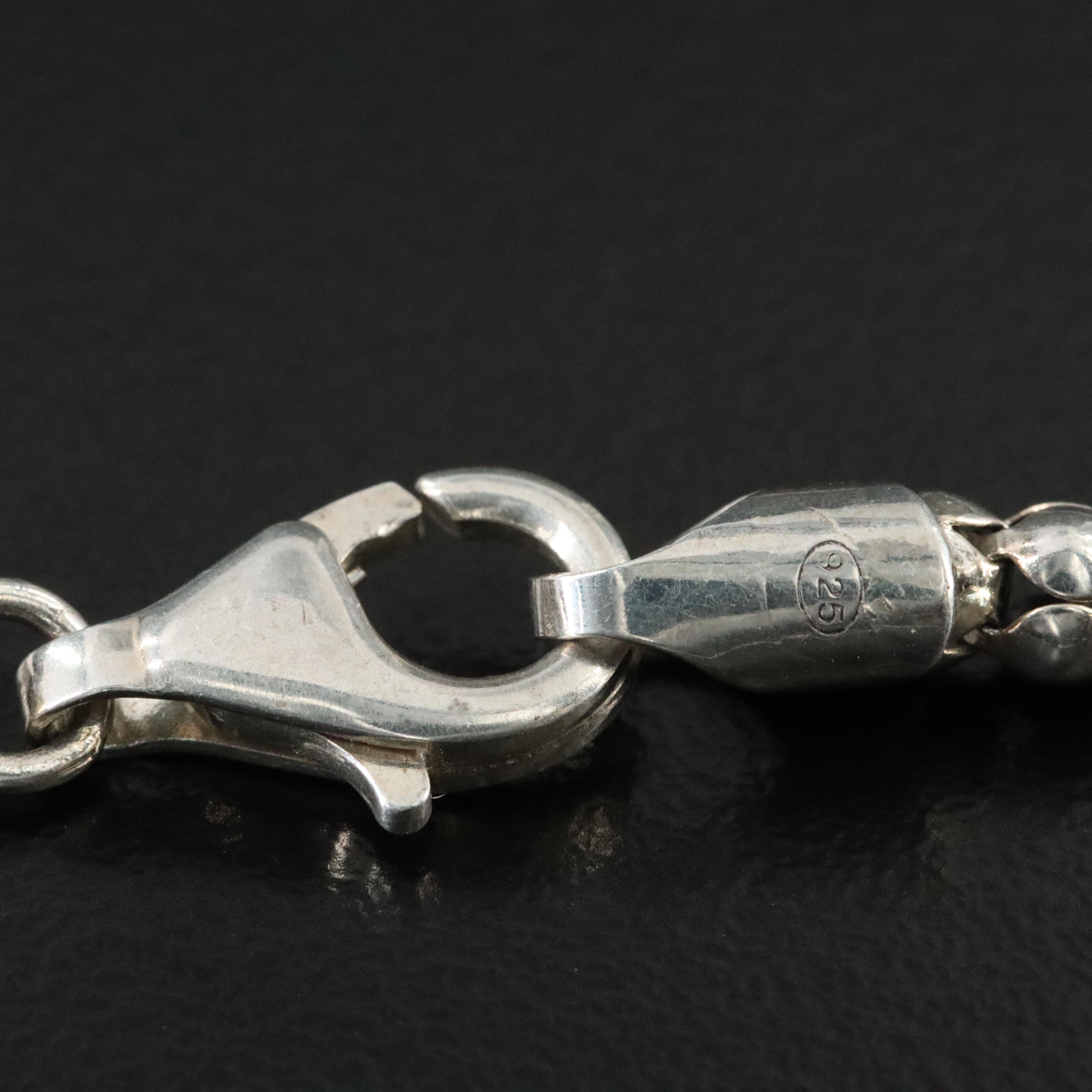 Sterling Filled Corundum and Pearl Pendant Necklace