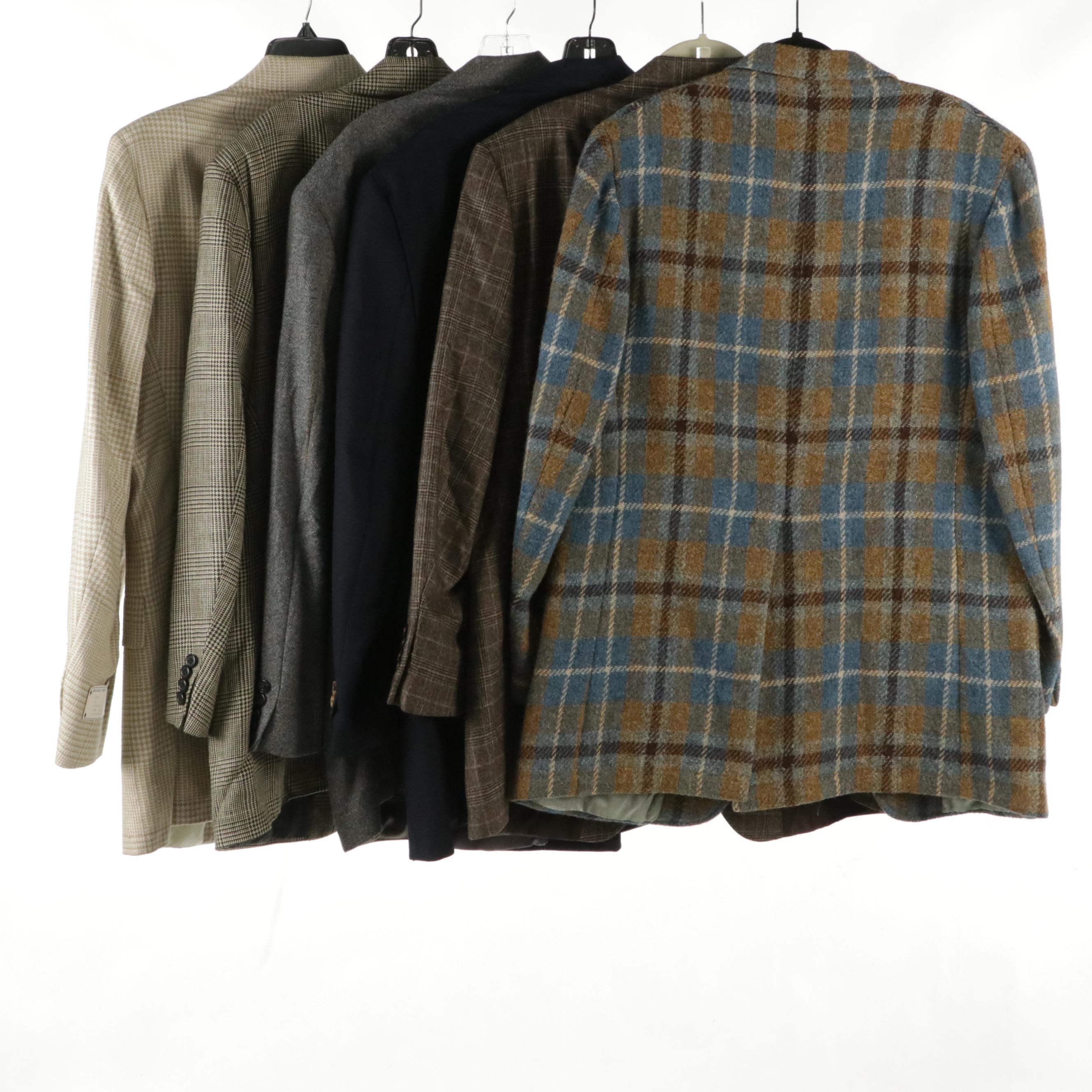 Men's Brooks Brother Silk, Polo by Ralph Lauren, Southwick & Other Wool Blazers