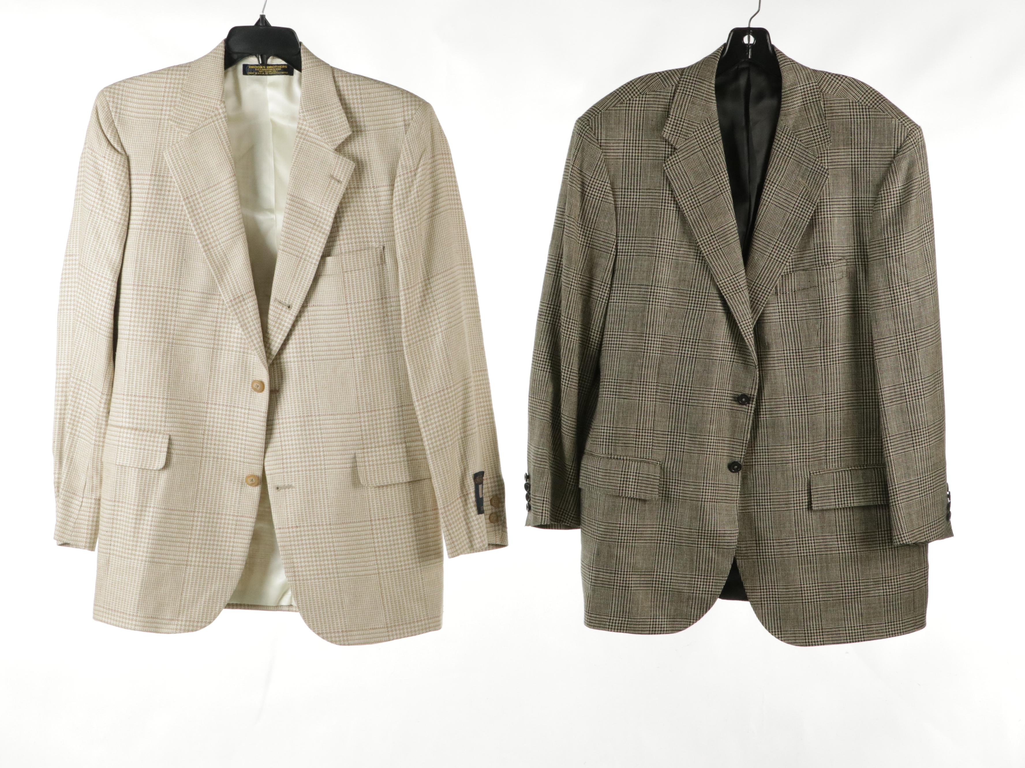 Men's Brooks Brother Silk, Polo by Ralph Lauren, Southwick & Other Wool Blazers