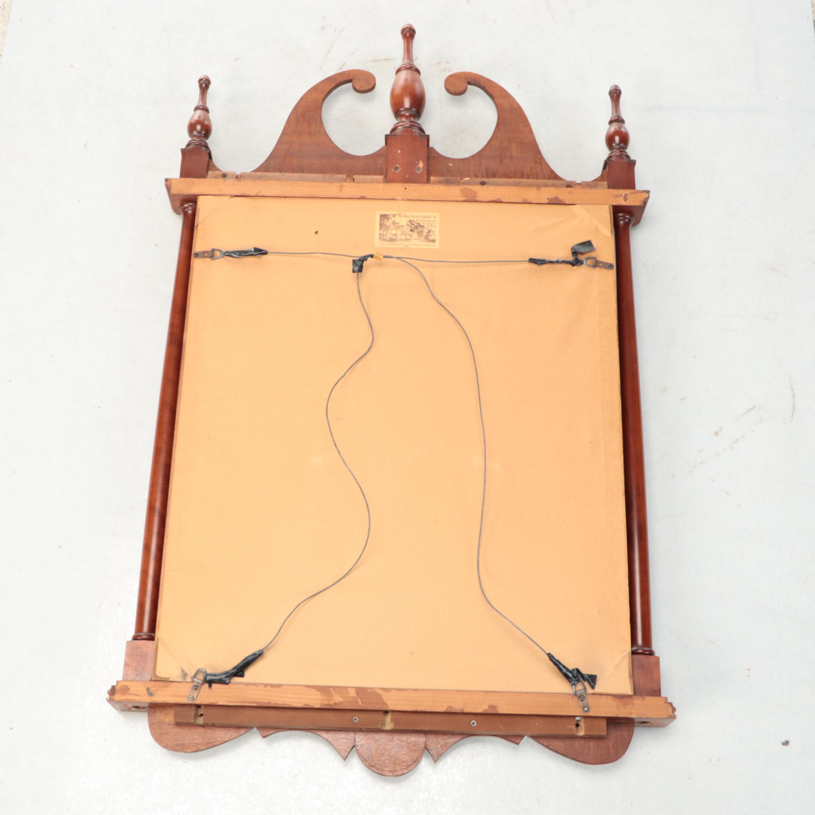 Federal Style Mahogany Wall Mirror, 20th Century