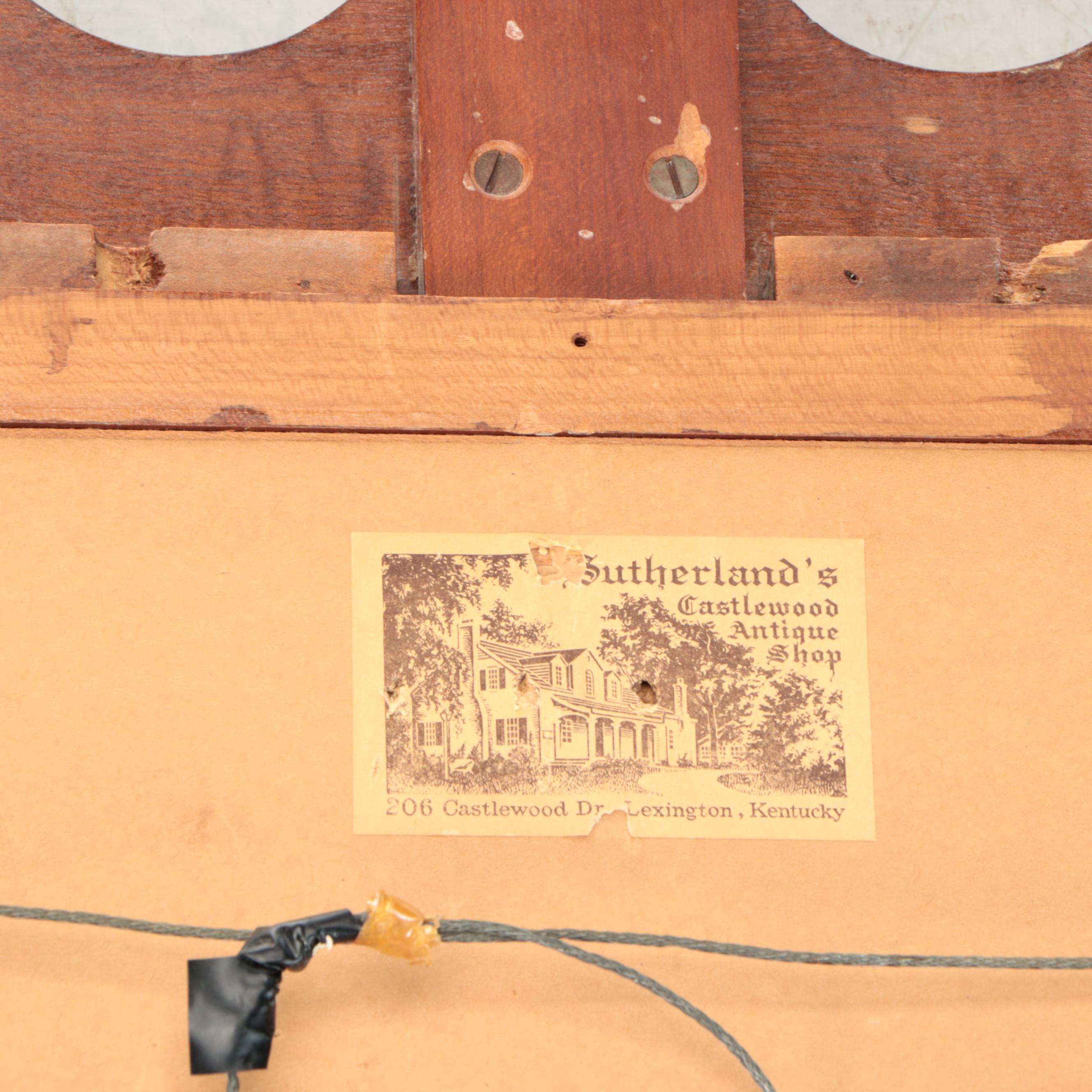 Federal Style Mahogany Wall Mirror, 20th Century