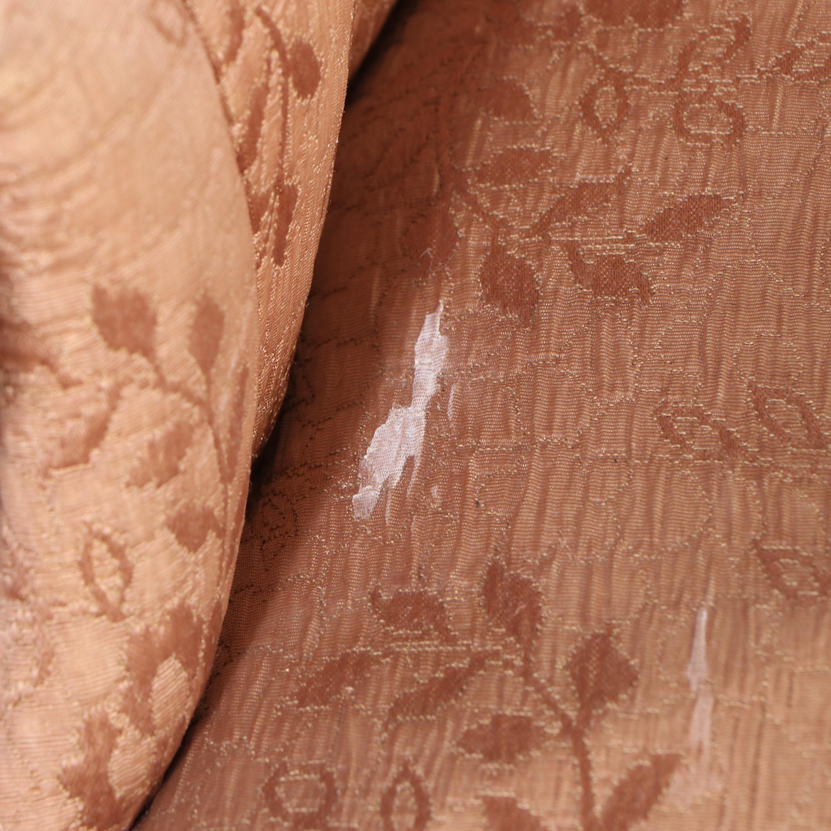 Victorian Upholstered Mahogany Armchair with Footstool