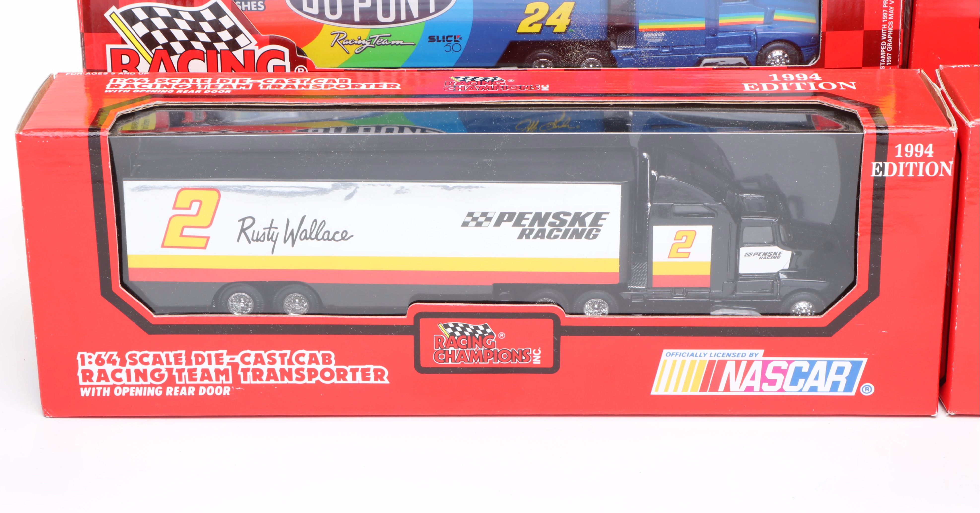 Racing Champions NASCAR "Racing Team Transporter" 1:64 Scale Toy Trucks