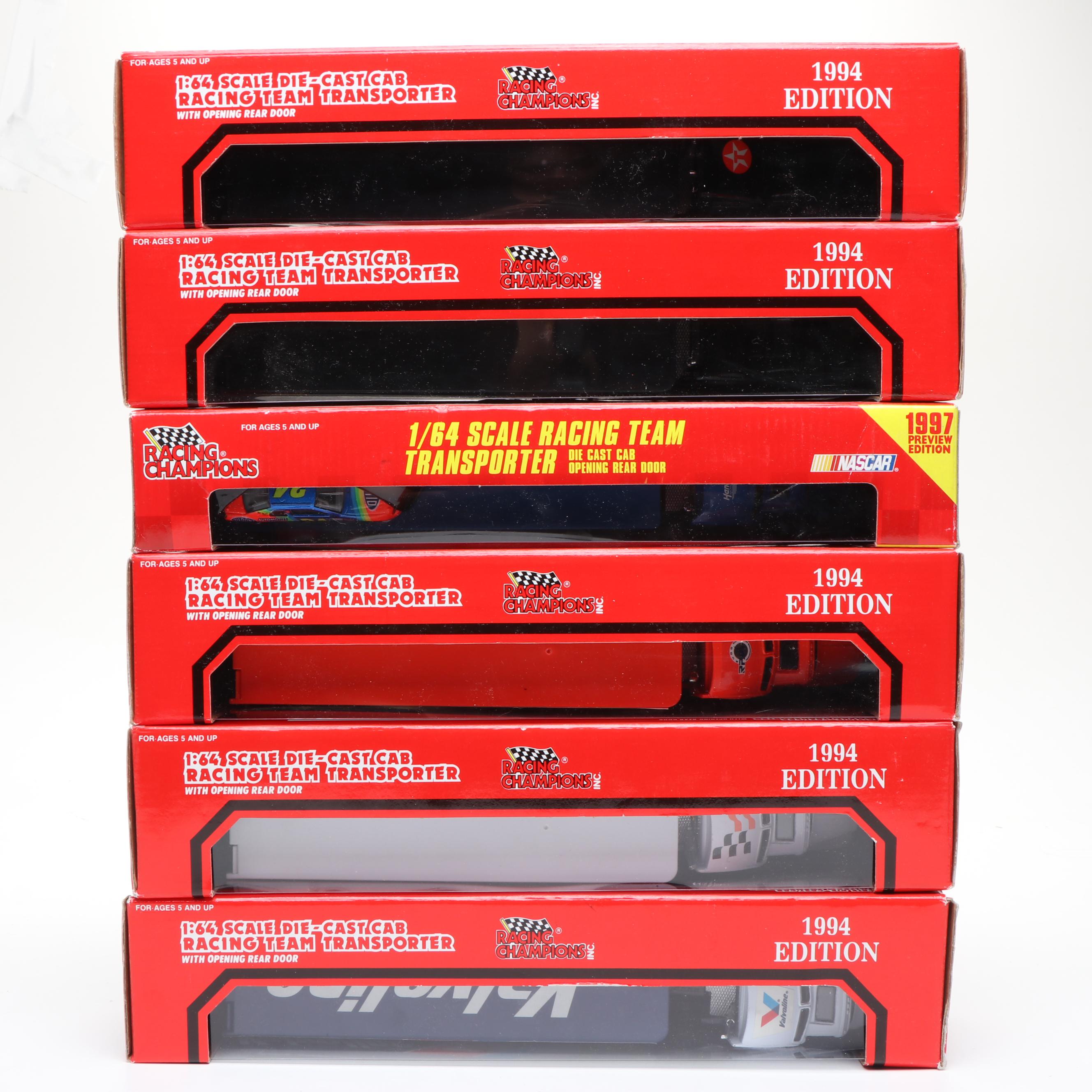 Racing Champions NASCAR "Racing Team Transporter" 1:64 Scale Toy Trucks