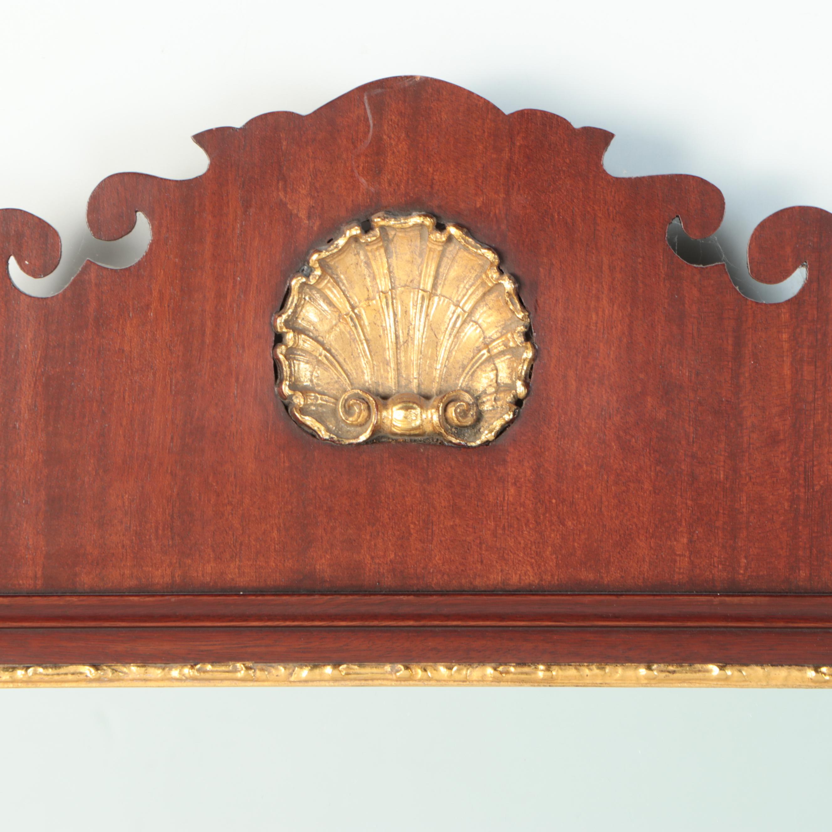 Decorative Arts, Inc. Georgian Style Parcel Gilt and Mahogany Wall Mirror