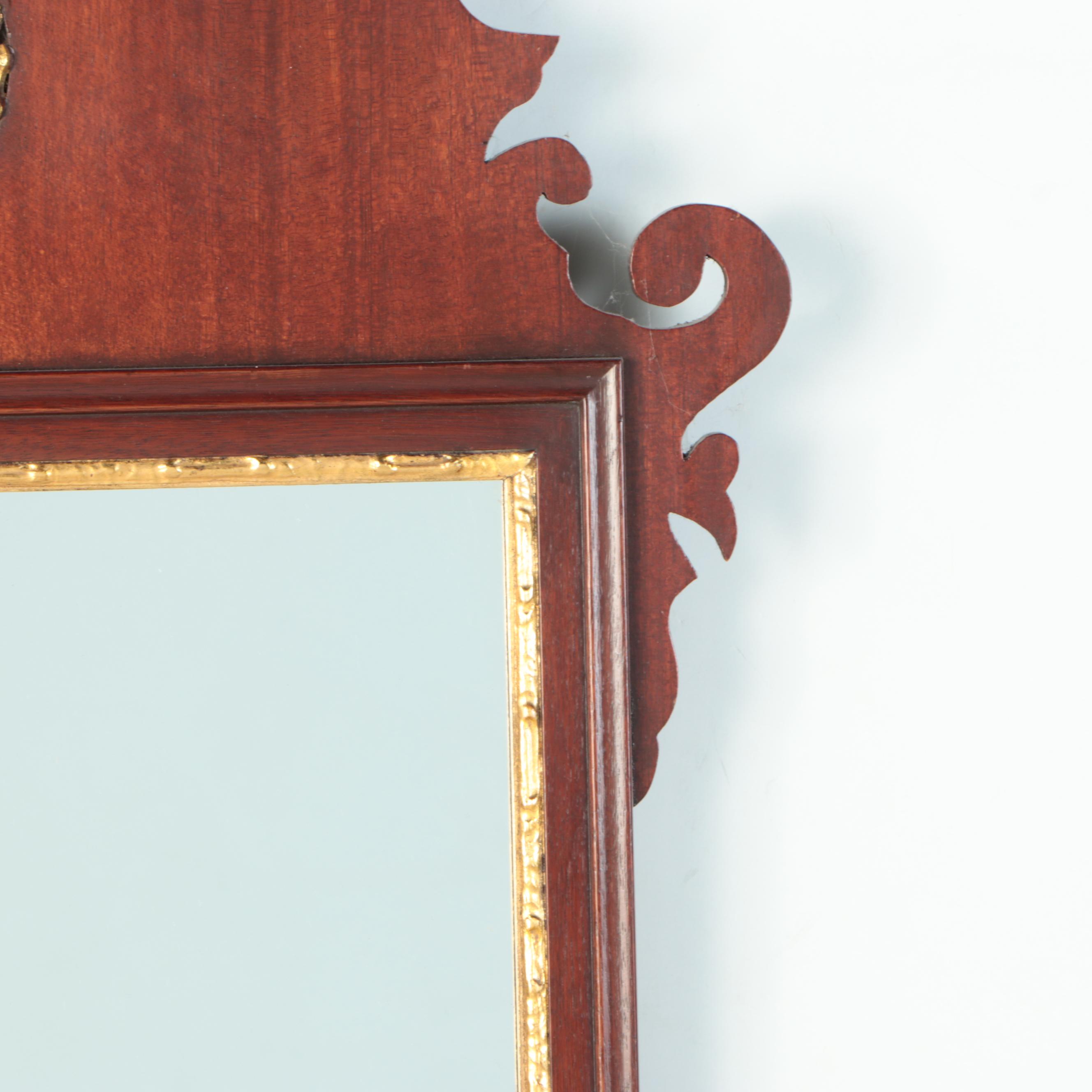 Decorative Arts, Inc. Georgian Style Parcel Gilt and Mahogany Wall Mirror
