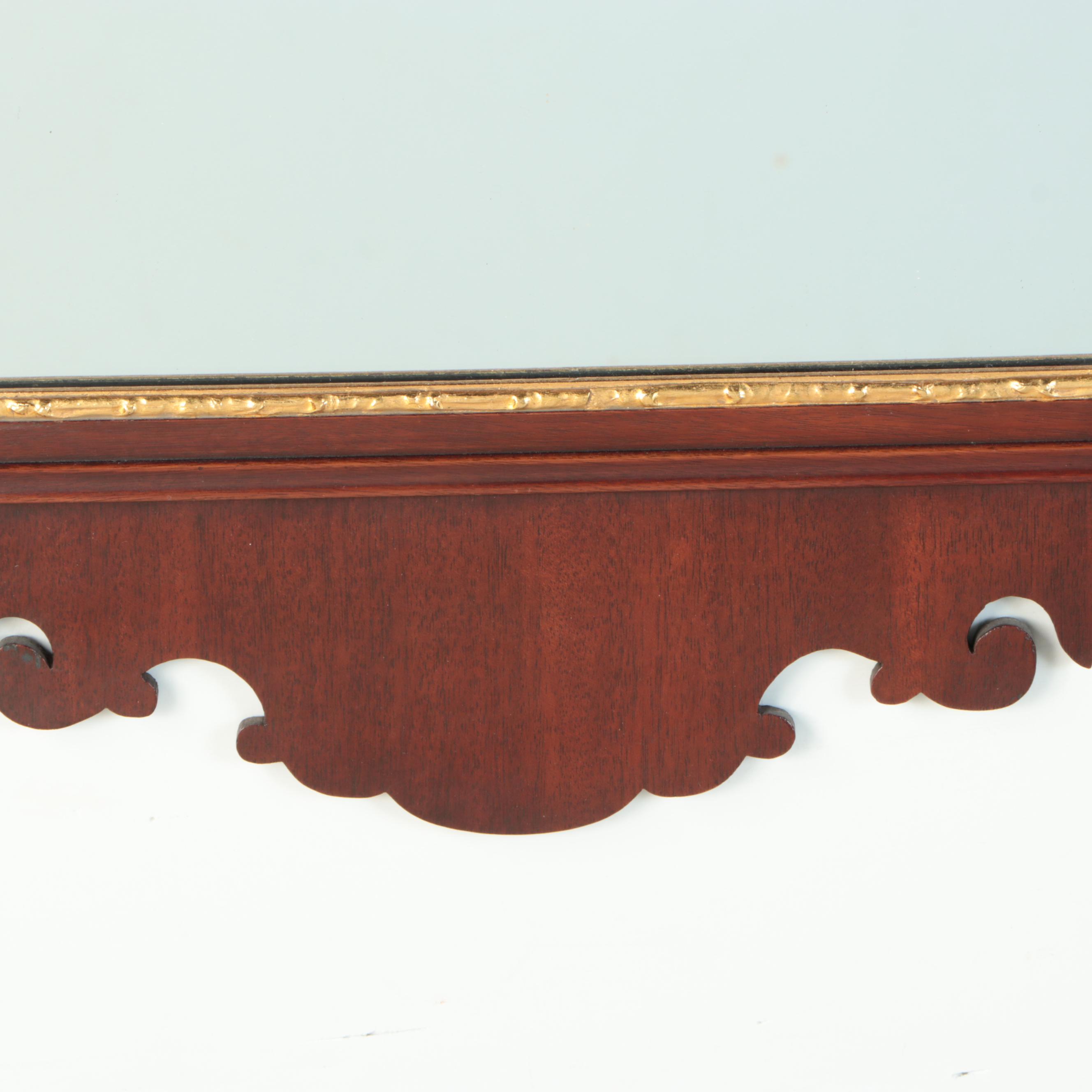 Decorative Arts, Inc. Georgian Style Parcel Gilt and Mahogany Wall Mirror