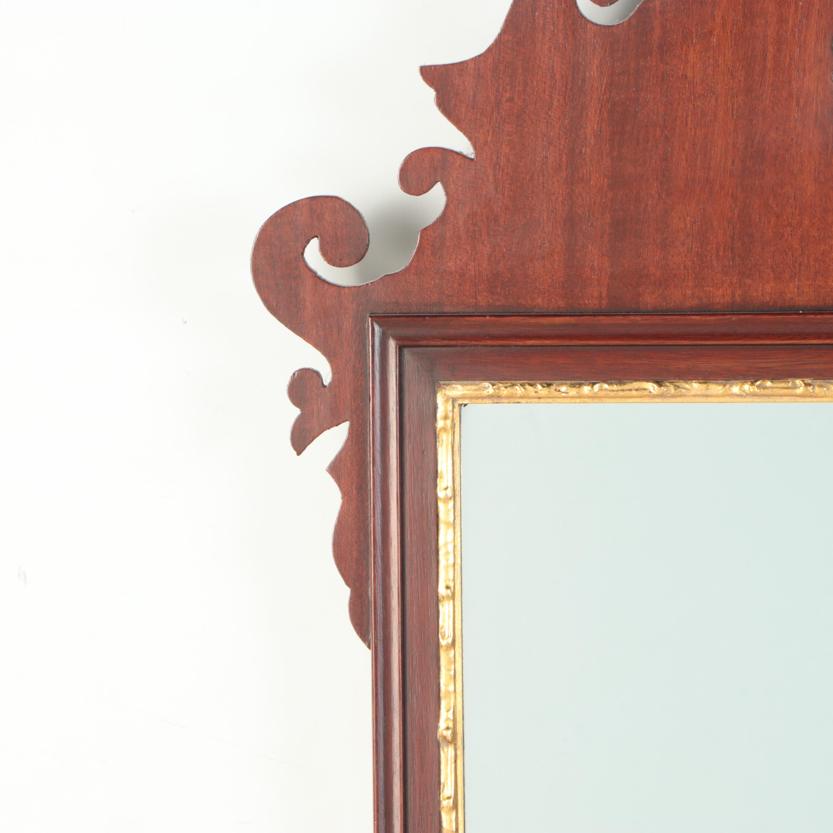 Decorative Arts, Inc. Georgian Style Parcel Gilt and Mahogany Wall Mirror