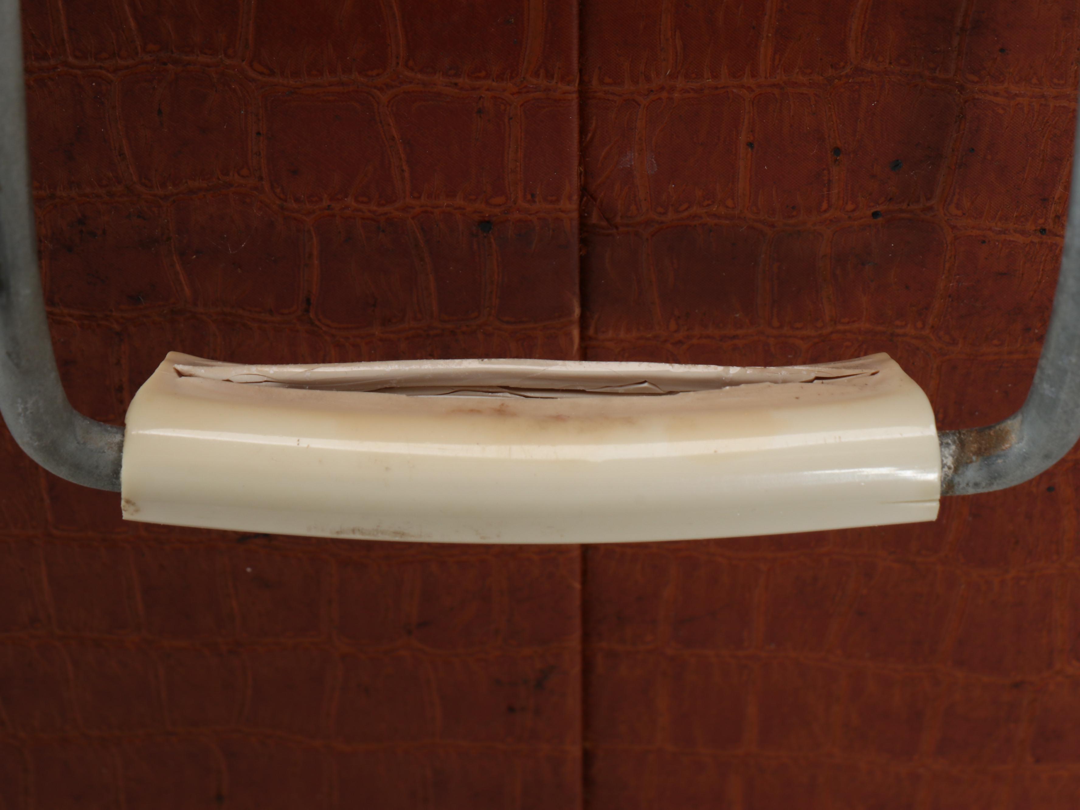 JC Higgins Leather Ice Chest, Mid-20th Century