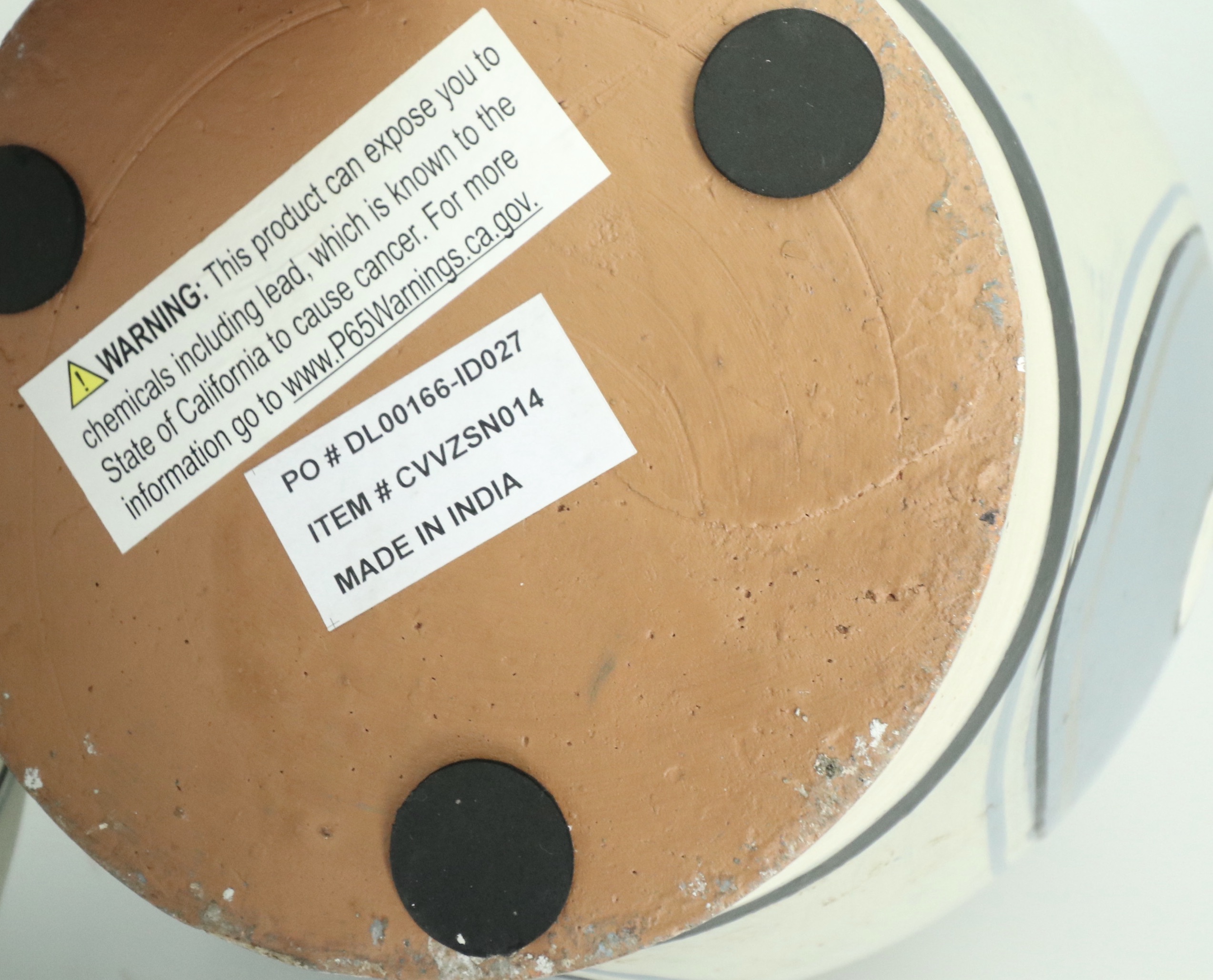 Crestview Home "Fresno" Hand Painted Terracotta Vases and Rustic Wood Bowl