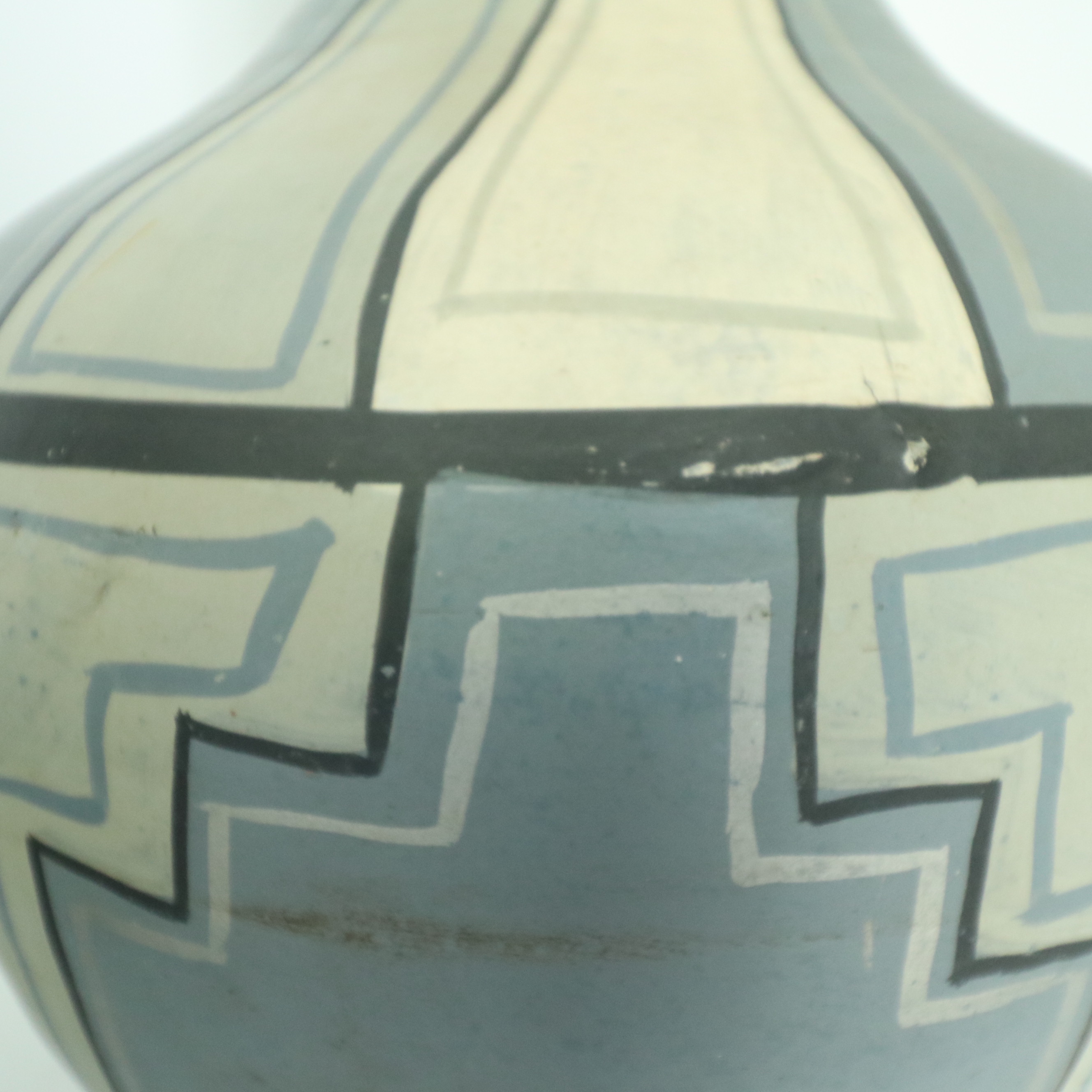 Crestview Home "Fresno" Hand Painted Terracotta Vases and Rustic Wood Bowl