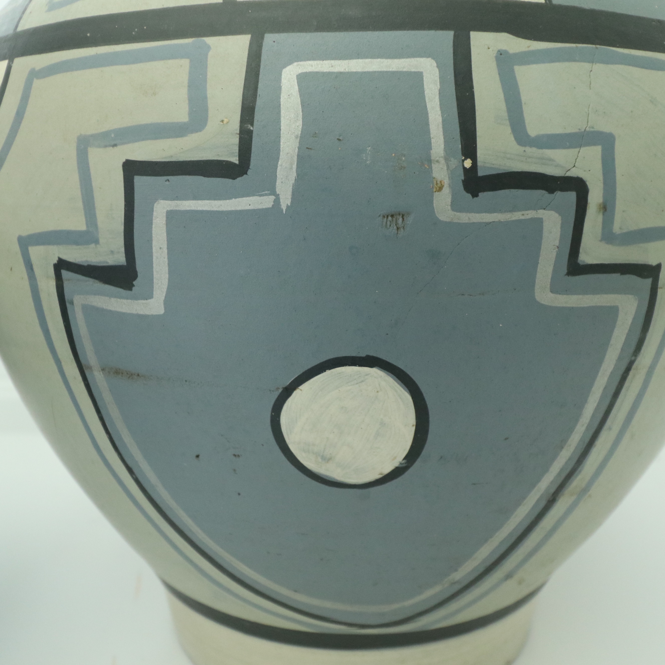 Crestview Home "Fresno" Hand Painted Terracotta Vases and Rustic Wood Bowl