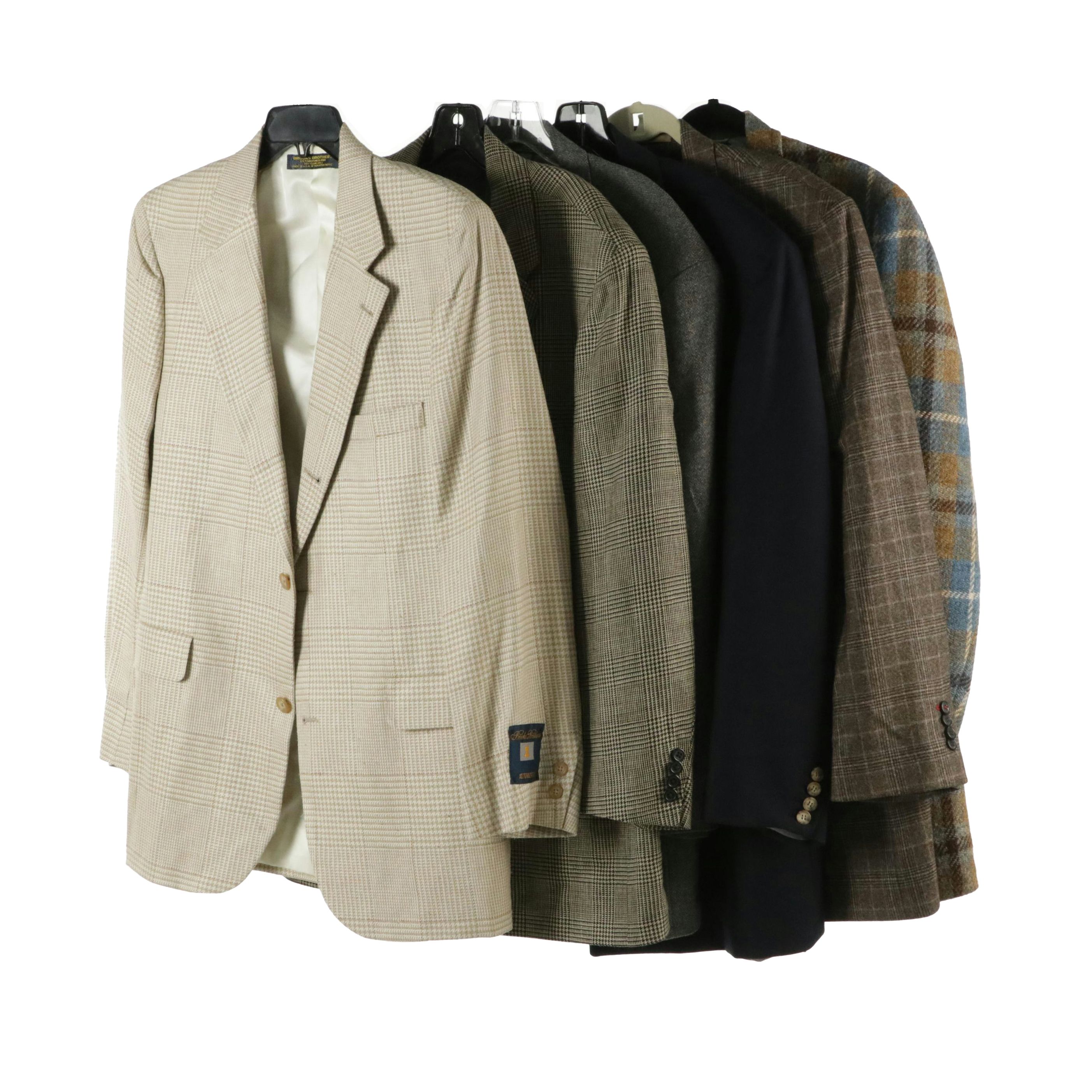 Men's Brooks Brother Silk, Polo by Ralph Lauren, Southwick & Other Wool Blazers