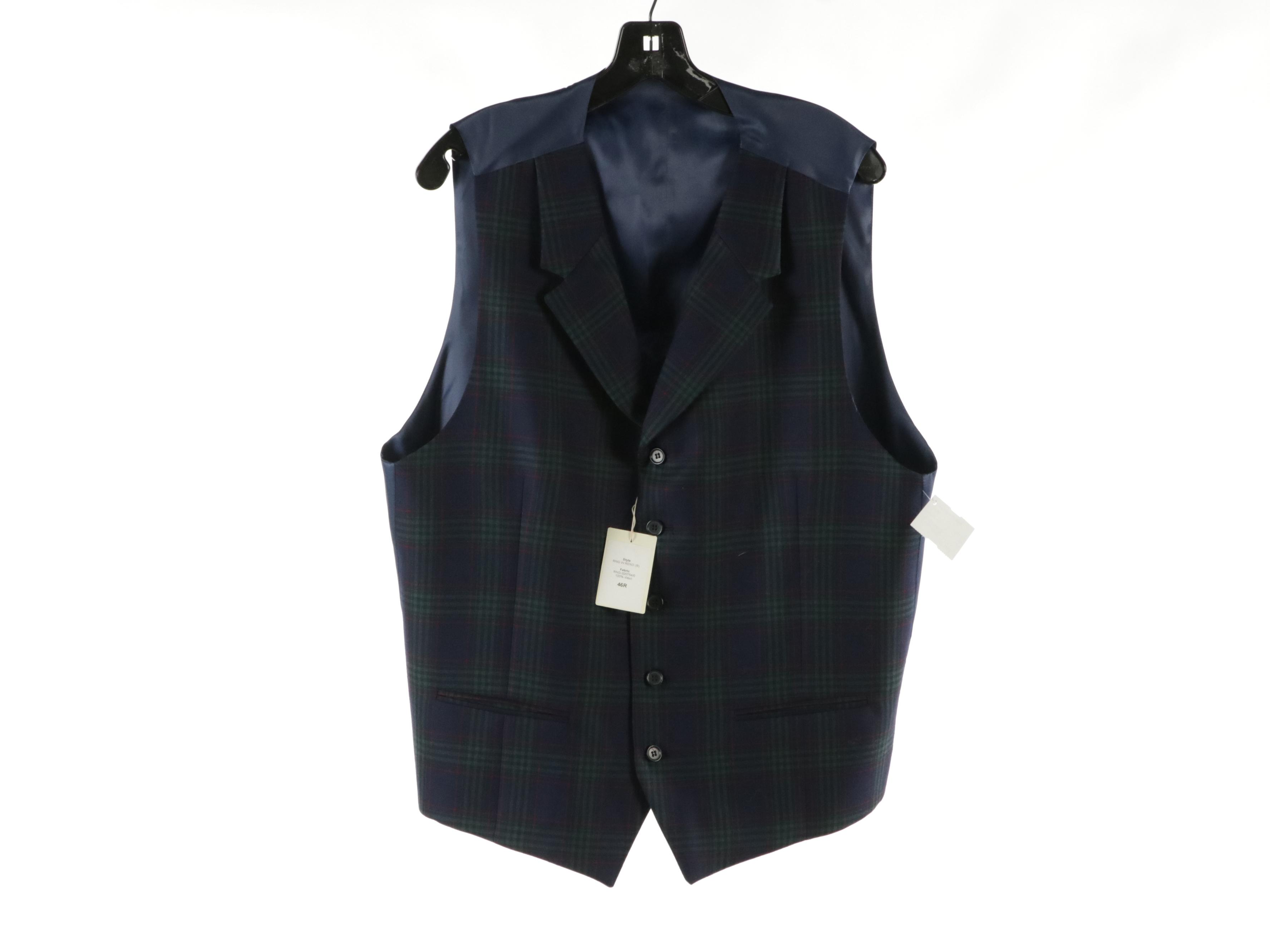 Men's Ben Silver, Cremieux & RNG Collection Patterned Wool/Silk Vests, With Tags