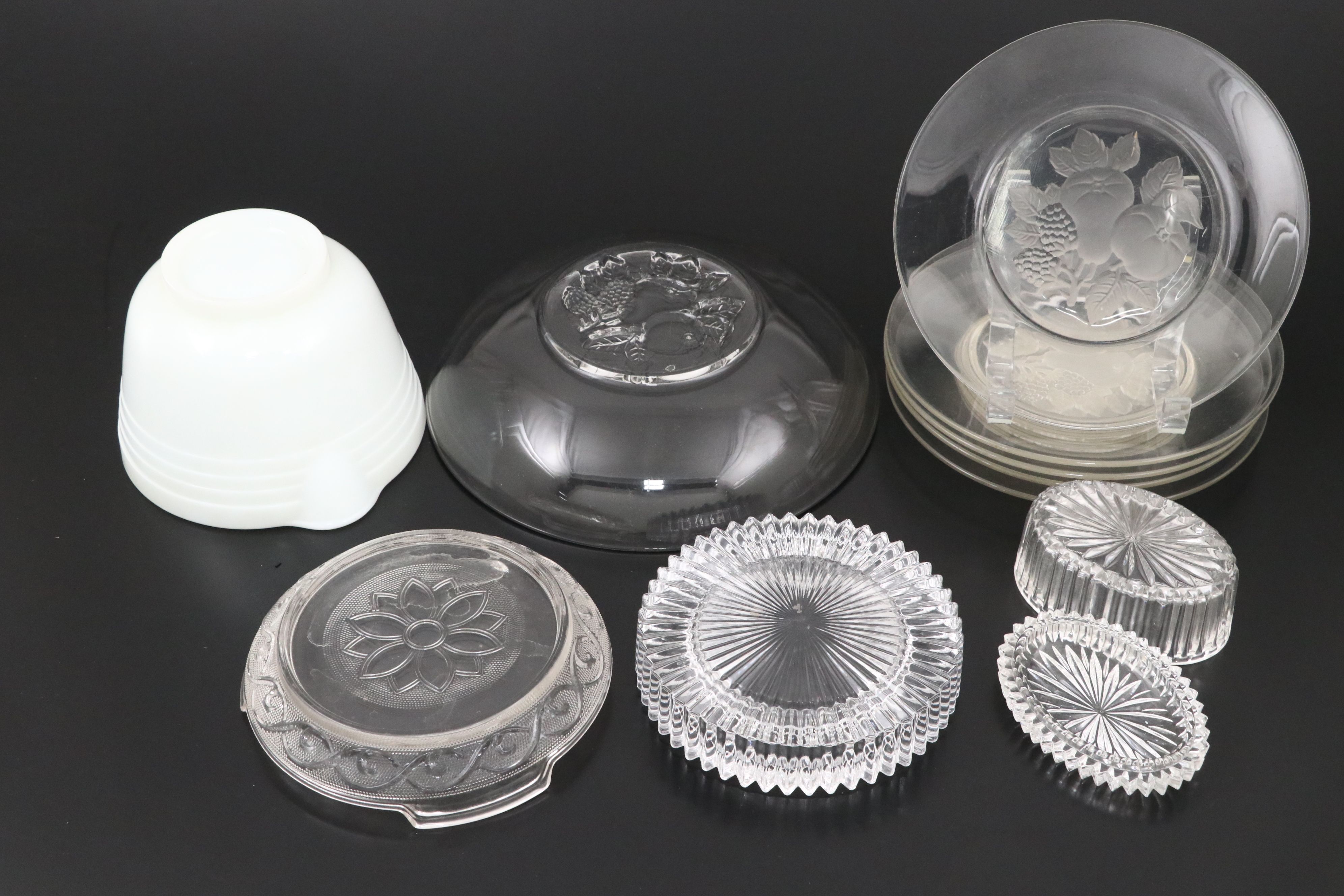 Imperial "Intaglio Fruit" Plates and Bowl with Other Tableware, 20th Century